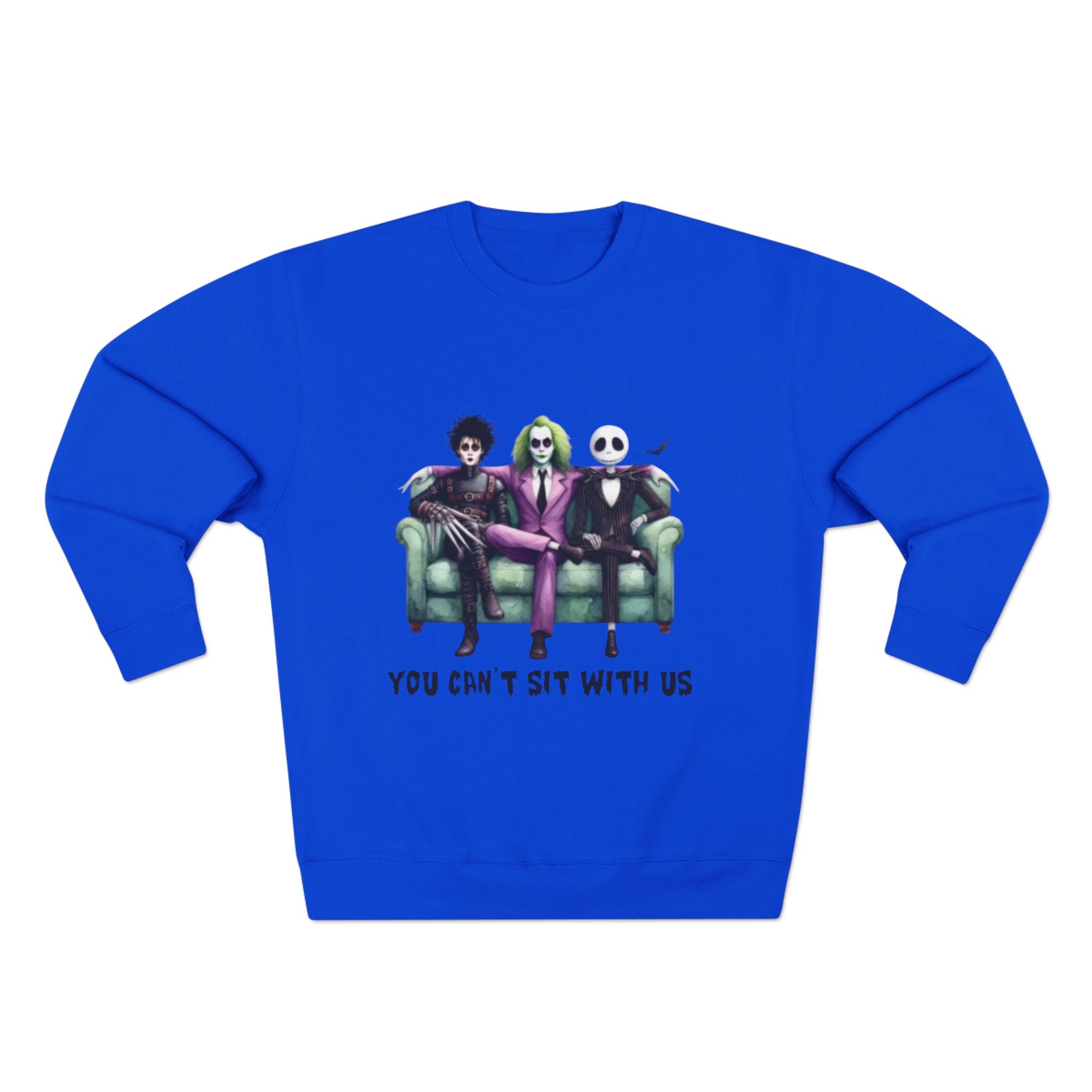 Horror Lover Sweetshirt Unisex Crewneck Sweatshirt - 'You Can't Sit With Us' Halloween Vibe, Cozy Gift for Fans, Fun Casual Wear, Perfect for Fall, Spooky [...] - Metamorphosis Creations