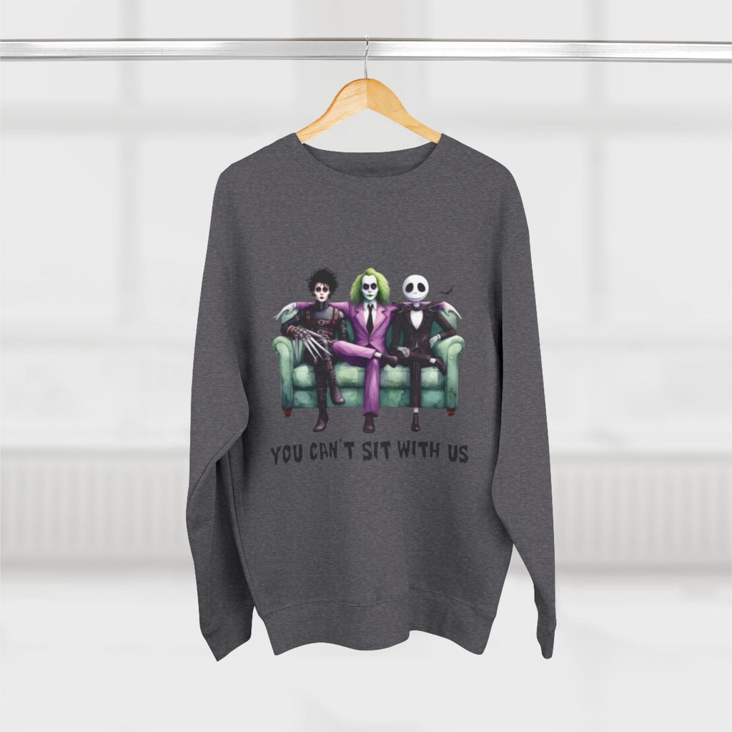Horror Lover Sweetshirt Unisex Crewneck Sweatshirt - 'You Can't Sit With Us' Halloween Vibe, Cozy Gift for Fans, Fun Casual Wear, Perfect for Fall, Spooky [...] - Metamorphosis Creations