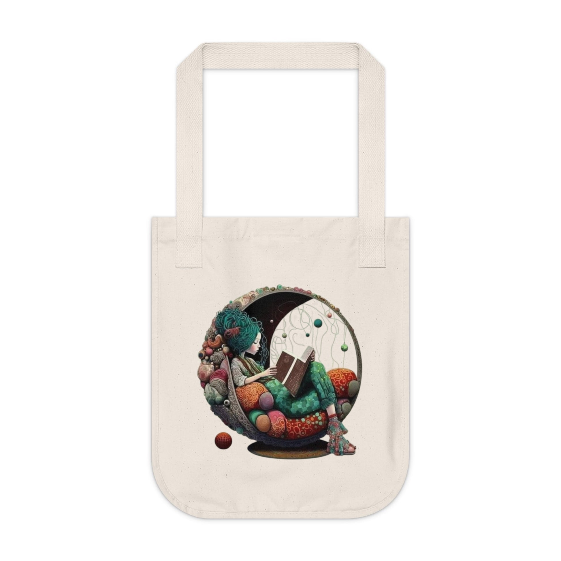 Inspiration On the Go Whimsical Organic Canvas Artistic Gift for Readers, Birthday Present, Reusable Bag - Metamorphosis Creations