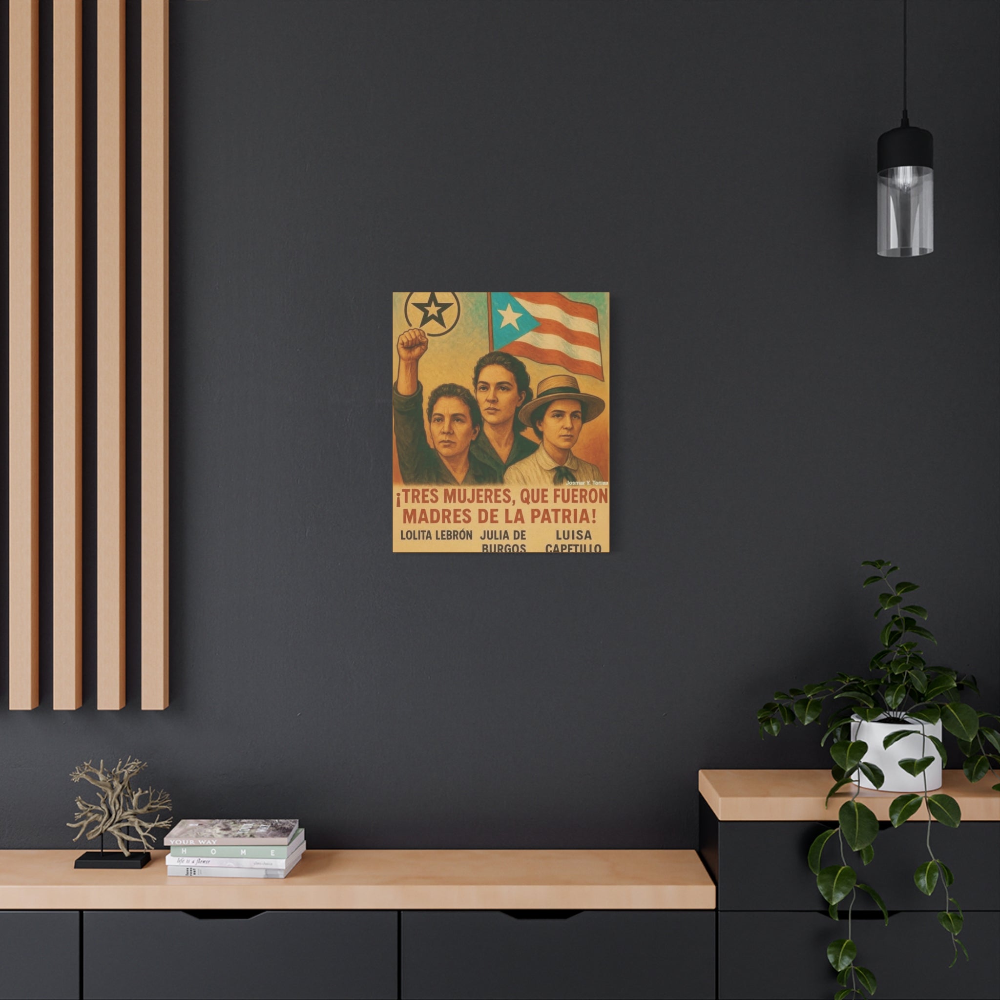Inspirational Puerto Rican Women Canvas Wall Art, Feminist Gift, Activism Decor, Home Office Wall Art, Puerto Rico Pride - Metamorphosis Creations