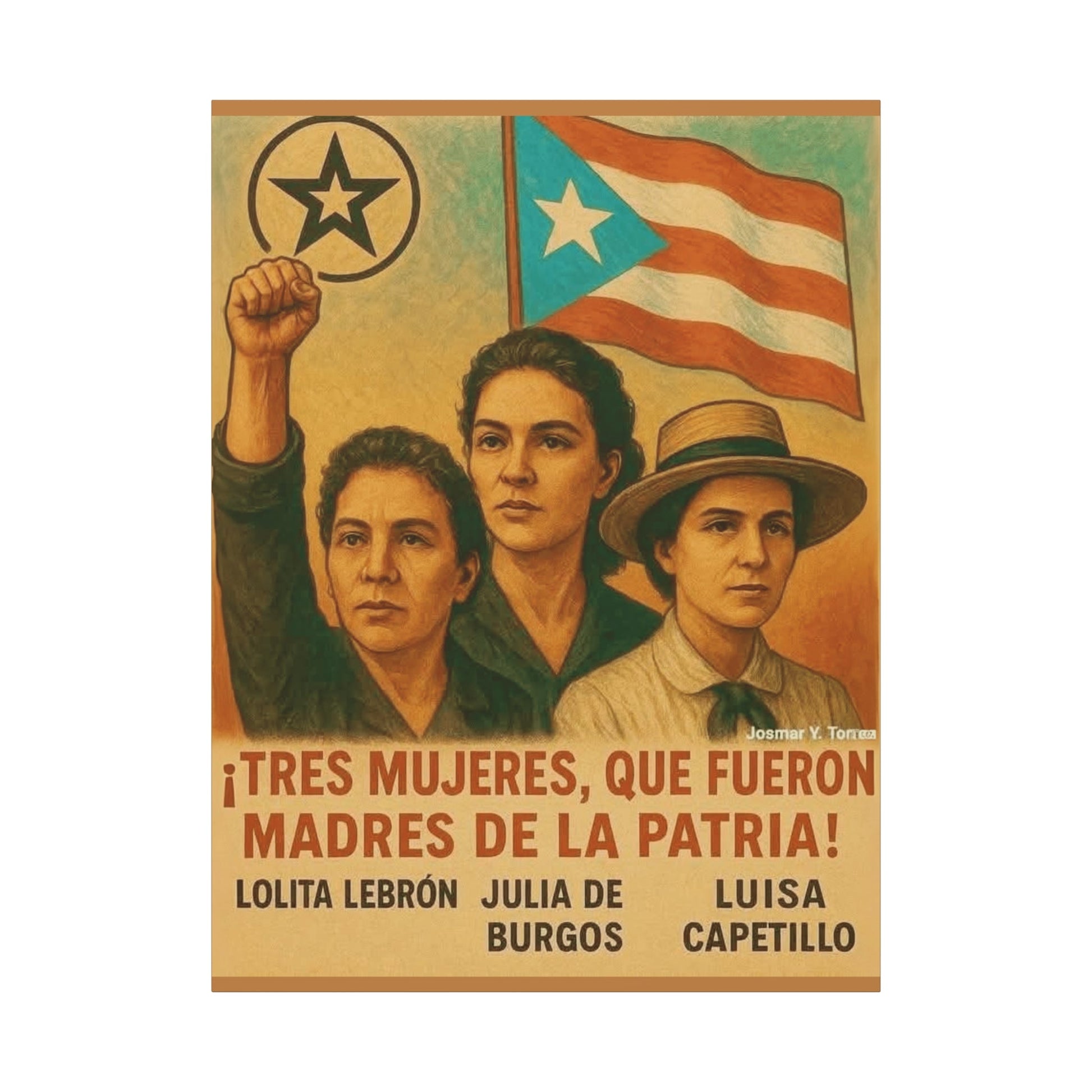 Inspirational Puerto Rican Women Canvas Wall Art, Feminist Gift, Activism Decor, Home Office Wall Art, Puerto Rico Pride - Metamorphosis Creations