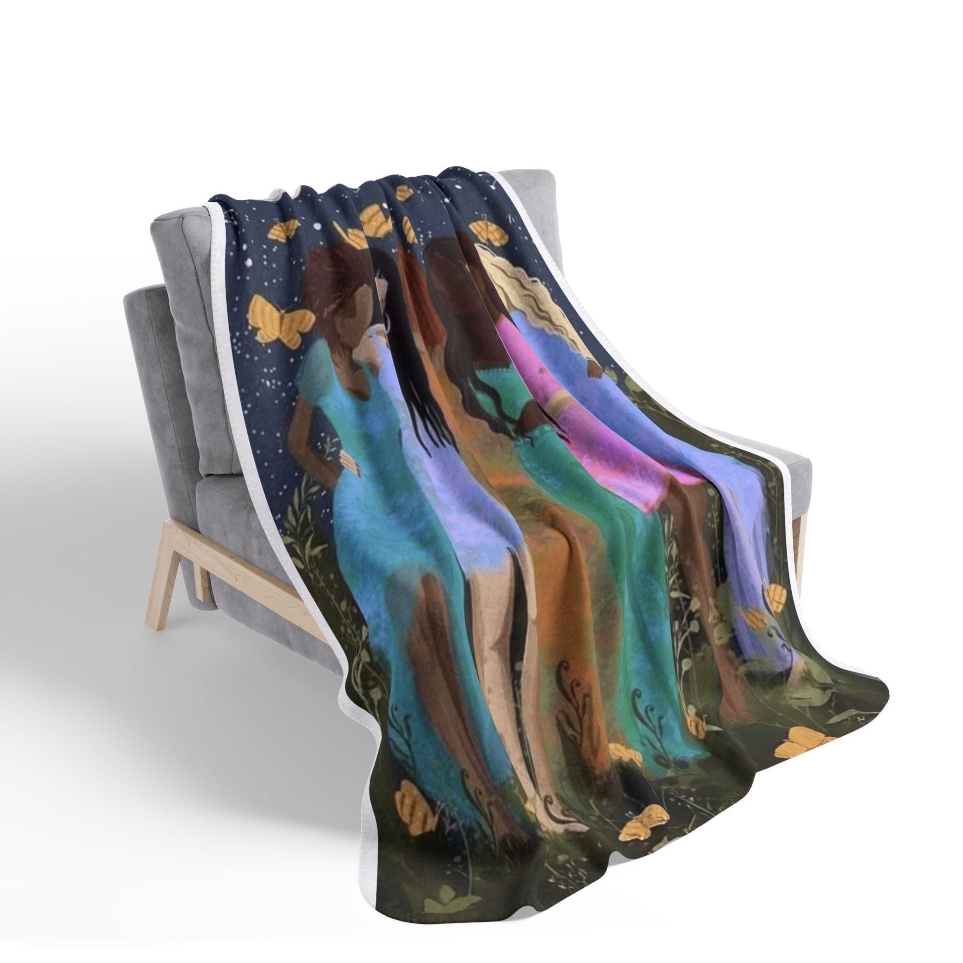 Inspirational Sherpa Fleece Throw Blanket – Cozy Boho Decor, Motivational Quote Gift - Metamorphosis Creations