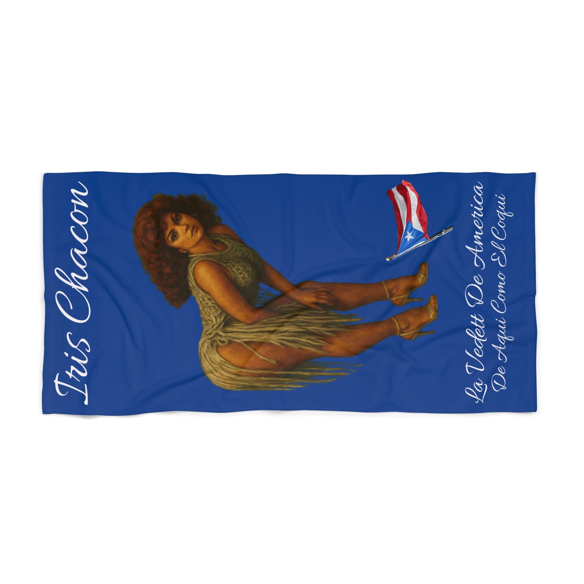 Iris Chacón Icon Beach Towel – Bold, Boricua, and Unforgettable Toalla de Playa Iris Chacón - Metamorphosis Creations