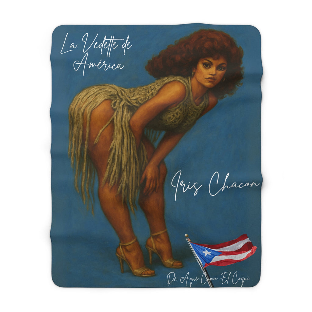 Iris Chacón Iconic Tribute Blanket – Puerto Rican Queen of the Stage - Metamorphosis Creations