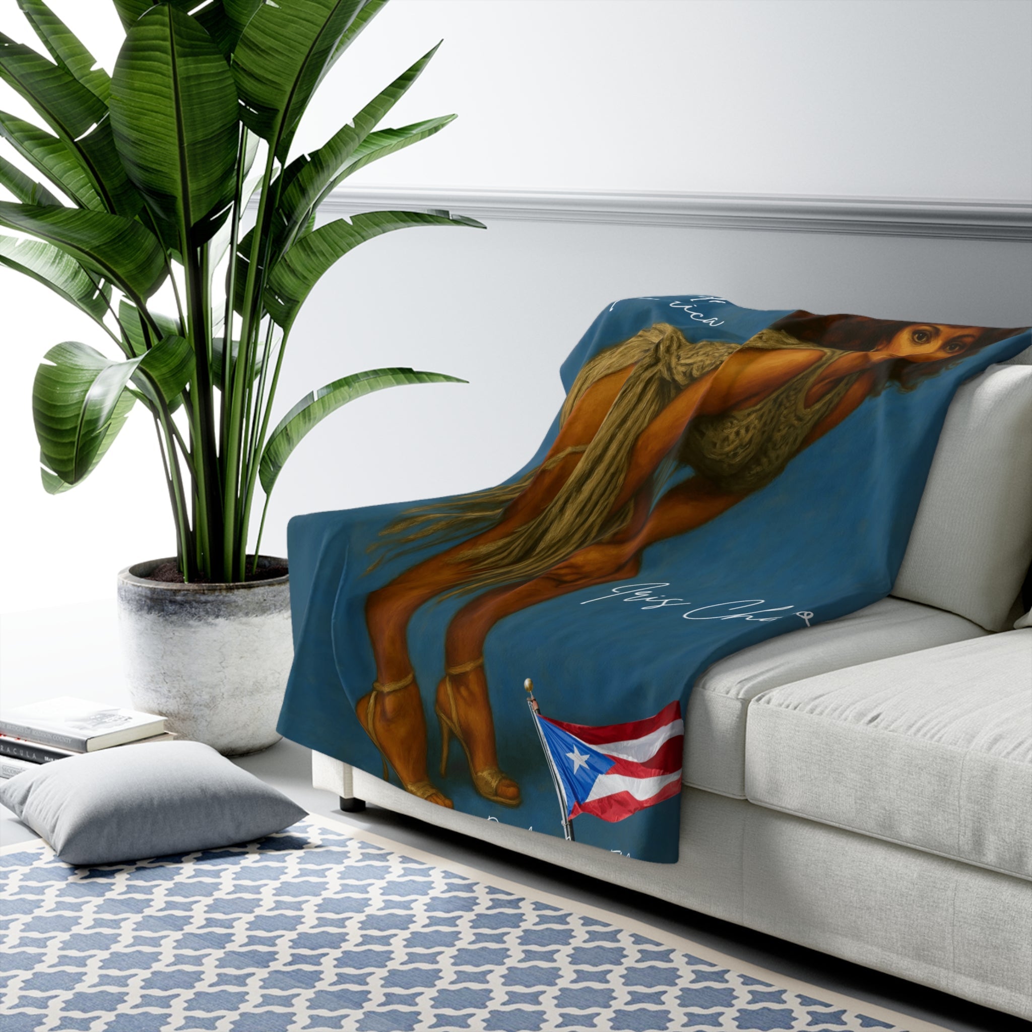 Iris Chacón Iconic Tribute Blanket – Puerto Rican Queen of the Stage - Metamorphosis Creations