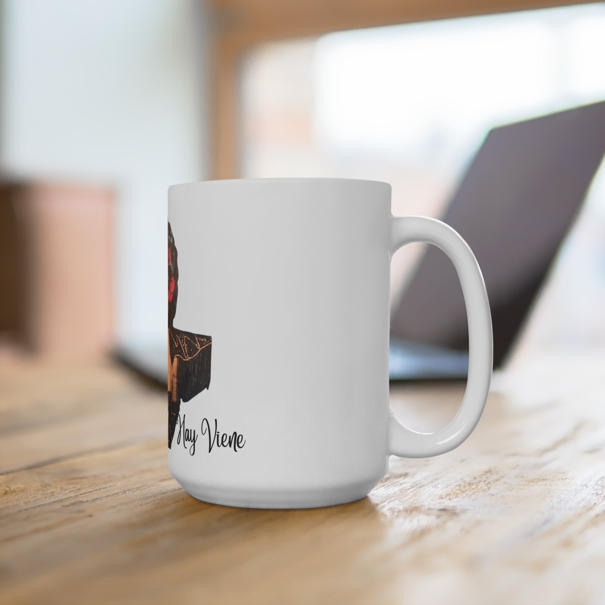 Iris Chacon Orgullo Boricua Chic Vintage - Inspired Mug, 15oz Coffee Mug, Statement Mug, Unique Gift for Her, Fun Home Decor, Retro - Metamorphosis Creations