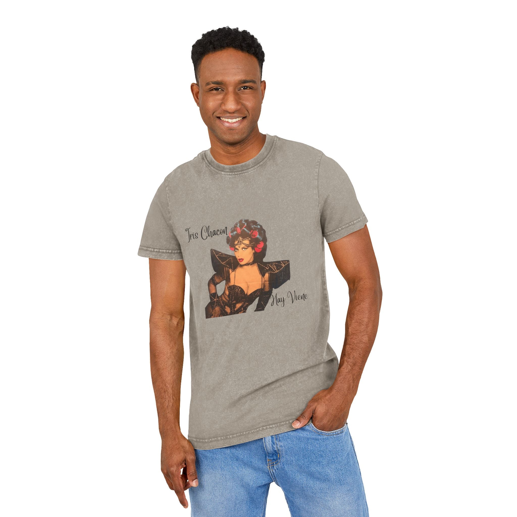 Iris Chacon Orgullo Boricua Vintage - Inspired Acid Washed Tee with Bold Graphic Design - Perfect for Casual Outings, Gift for Art Lovers, - Metamorphosis Creations