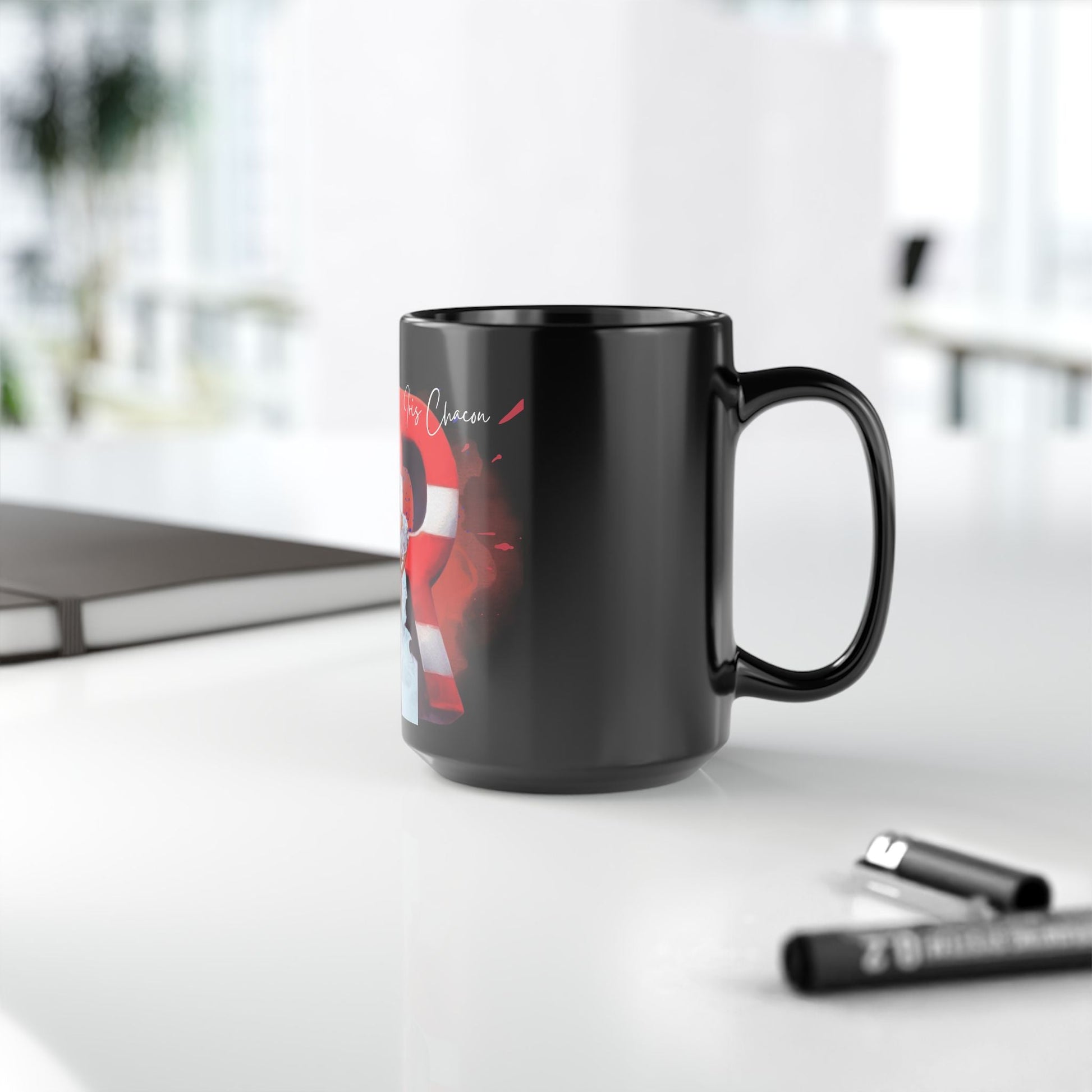 Iris Chacon Puerto Rican Pride Mug, 15oz Black Coffee Cup, Perfect Gift for Birthdays, Holidays, and Celebrations - Metamorphosis Creations