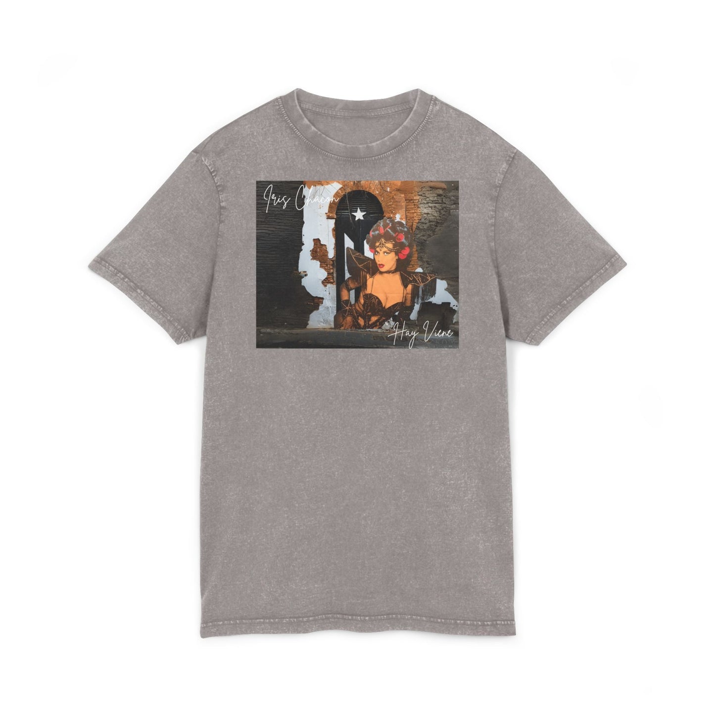 Iris Chacon Puerto Rico Acid Washed Graphic Tee, Vintage Style T-Shirt, Casual Summer Wear, Unique Gift for Her, Stylish Everyday Top - Metamorphosis Creations
