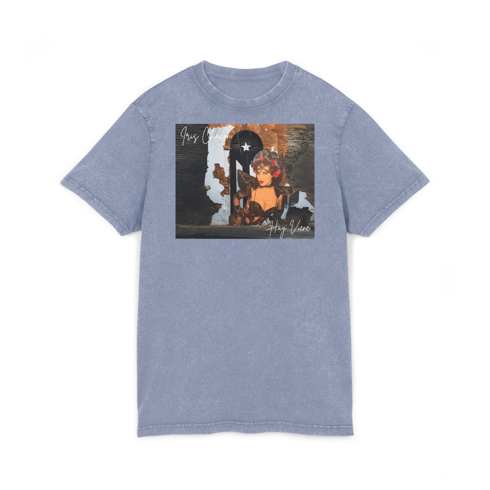 Iris Chacon Puerto Rico Acid Washed Graphic Tee, Vintage Style T-Shirt, Casual Summer Wear, Unique Gift for Her, Stylish Everyday Top - Metamorphosis Creations