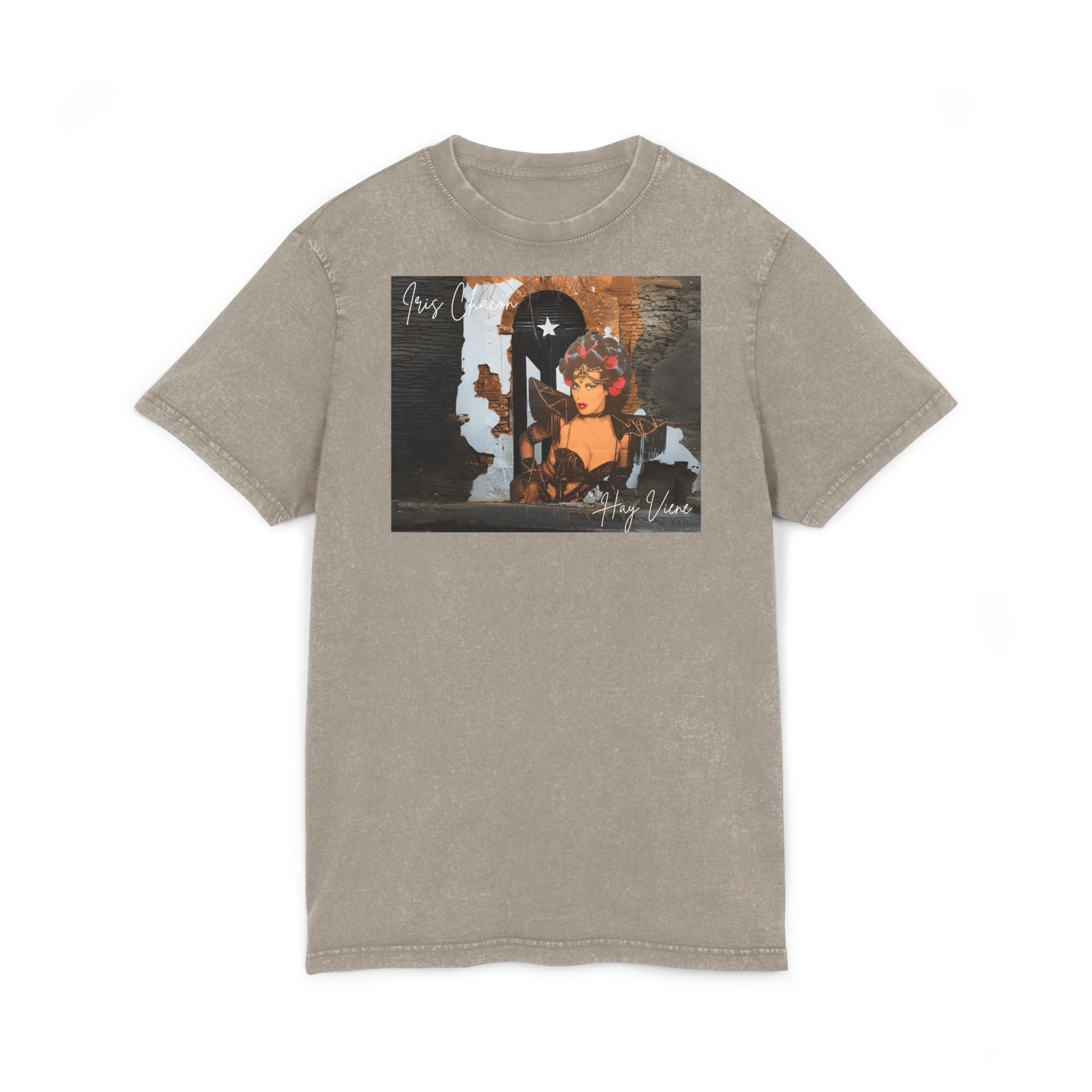 Iris Chacon Puerto Rico Acid Washed Graphic Tee, Vintage Style T-Shirt, Casual Summer Wear, Unique Gift for Her, Stylish Everyday Top - Metamorphosis Creations