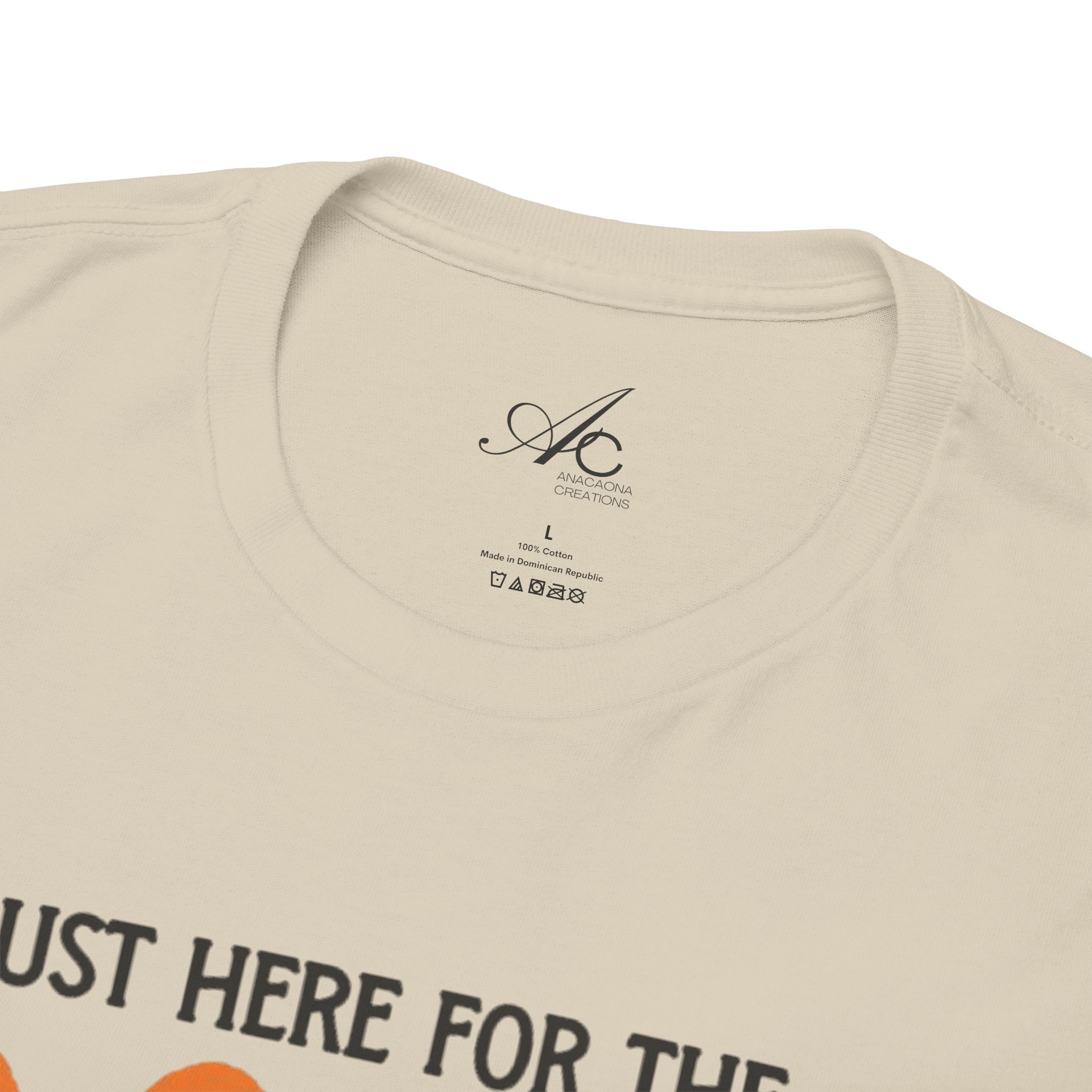 Just Here for the Boos Halloween Tee, Funny Ghost Shirt, Unisex Cotton T-Shirt, Spooky Party Apparel, Halloween Costume Top - Metamorphosis Creations