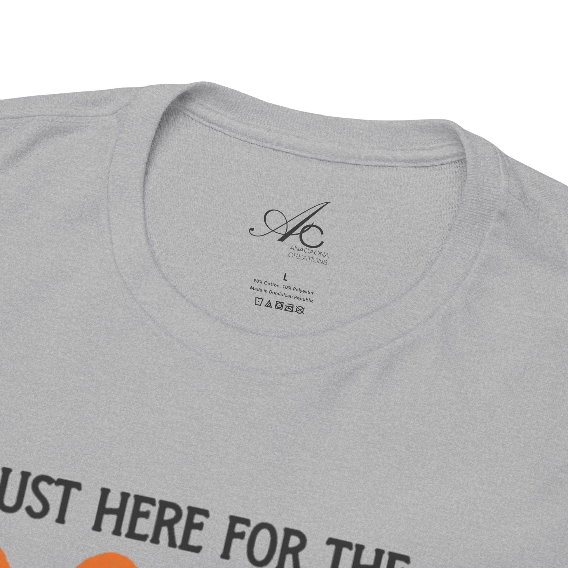 Just Here for the Boos Halloween Tee, Funny Ghost Shirt, Unisex Cotton T-Shirt, Spooky Party Apparel, Halloween Costume Top - Metamorphosis Creations