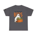 Just Here for the Boos Halloween Tee, Funny Ghost Shirt, Unisex Cotton T-Shirt, Spooky Party Apparel, Halloween Costume Top - Metamorphosis Creations