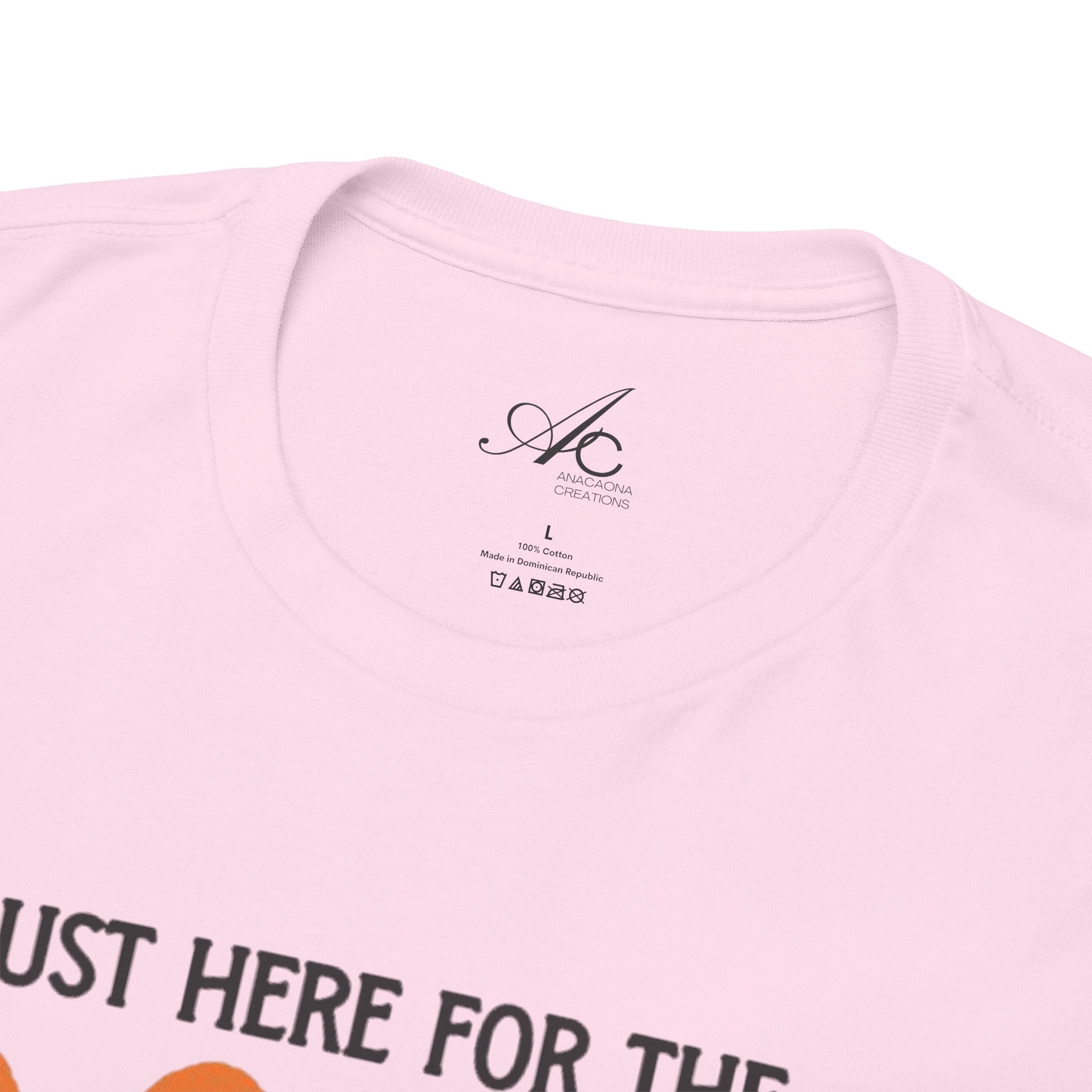 Just Here for the Boos Halloween Tee, Funny Ghost Shirt, Unisex Cotton T-Shirt, Spooky Party Apparel, Halloween Costume Top - Metamorphosis Creations