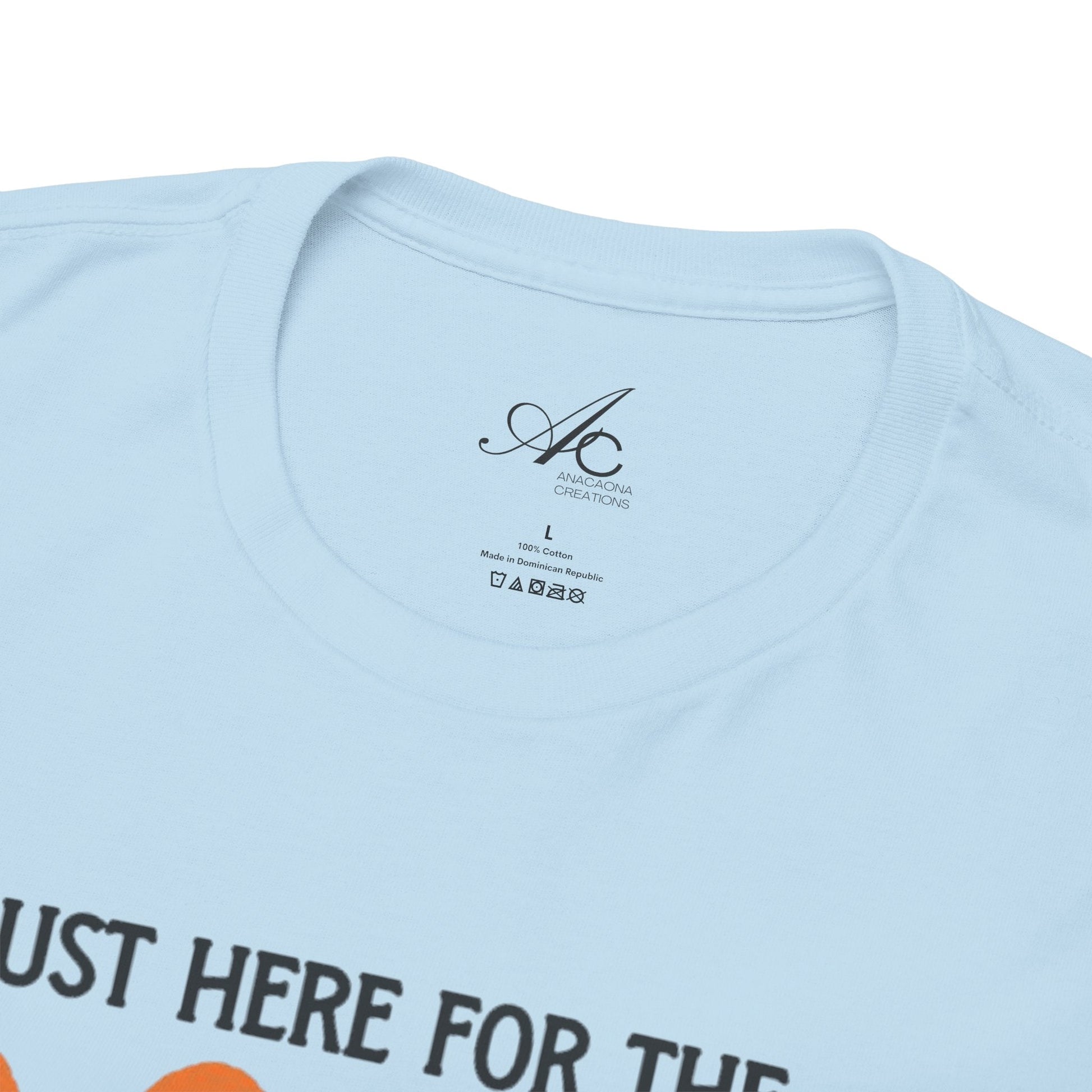 Just Here for the Boos Halloween Tee, Funny Ghost Shirt, Unisex Cotton T-Shirt, Spooky Party Apparel, Halloween Costume Top - Metamorphosis Creations