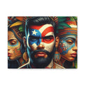 La Isla del Encanto Taíno Symbol Design Vibrant Cultural Art Canvas Print, Wall Decor, Home Decoration, Unique Artwork, Bohemian Style, Gift for Art Lovers - Metamorphosis Creations