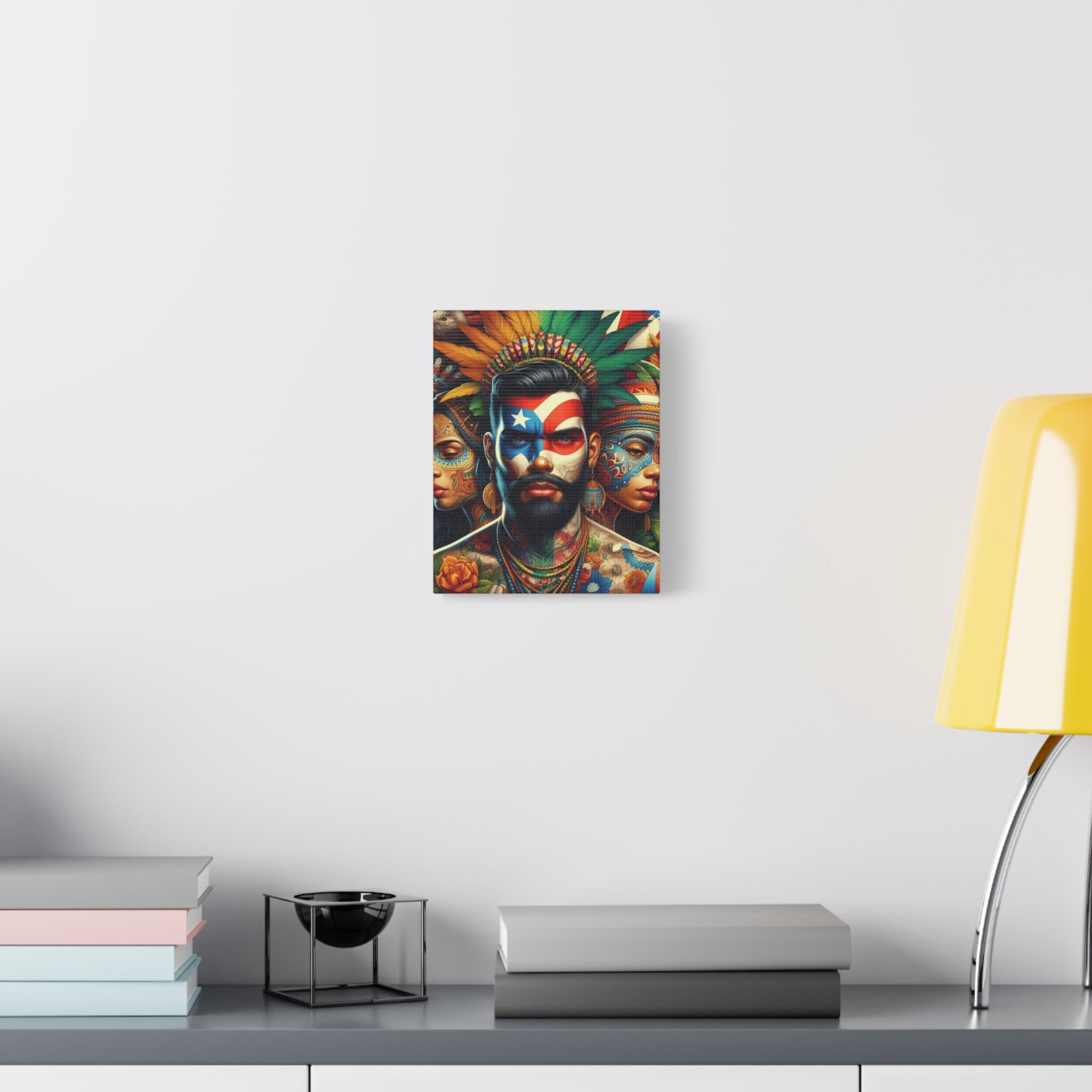 La Isla del Encanto Taíno Symbol Design Vibrant Cultural Art Canvas Print, Wall Decor, Home Decoration, Unique Artwork, Bohemian Style, Gift for Art Lovers - Metamorphosis Creations