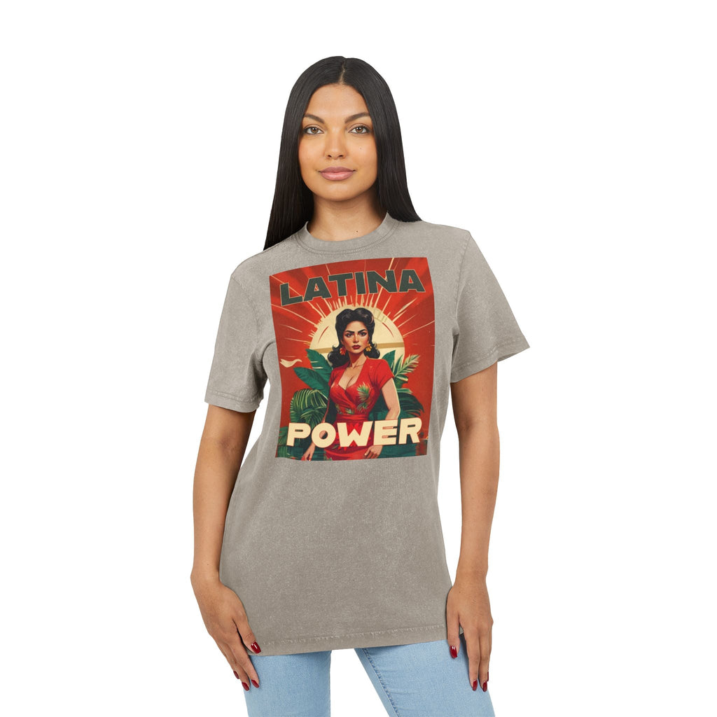Latina Power Acid Washed Tee | Vintage Inspired Graphic Tee, Women's Empowerment Shirt, Legalize It Fashion, Gift for Her - Metamorphosis Creations