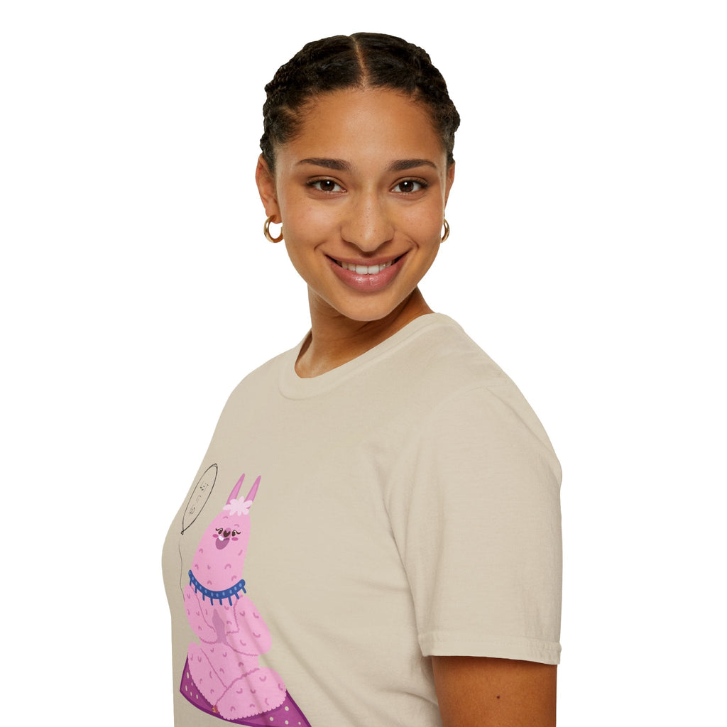 ✨ Let your outfit reflect your inner peace. Meditating Bunny T-Shirt, Softstyle Tee for Relaxation, Chill Vibes Apparel, Perfect Gift for Yoga Lovers, Cute Animal Graphic Tee - Metamorphosis Creations