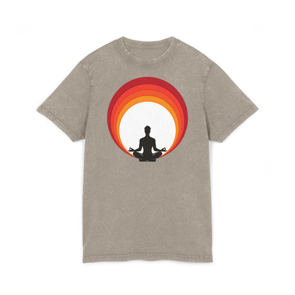 ✨ Let your outfit reflect your inner peace. Meditation Acid Washed Tee, Vintage Yoga Shirt, Relaxation Apparel, Gift for Mindfulness, Bohemian T-Shirt - Metamorphosis Creations