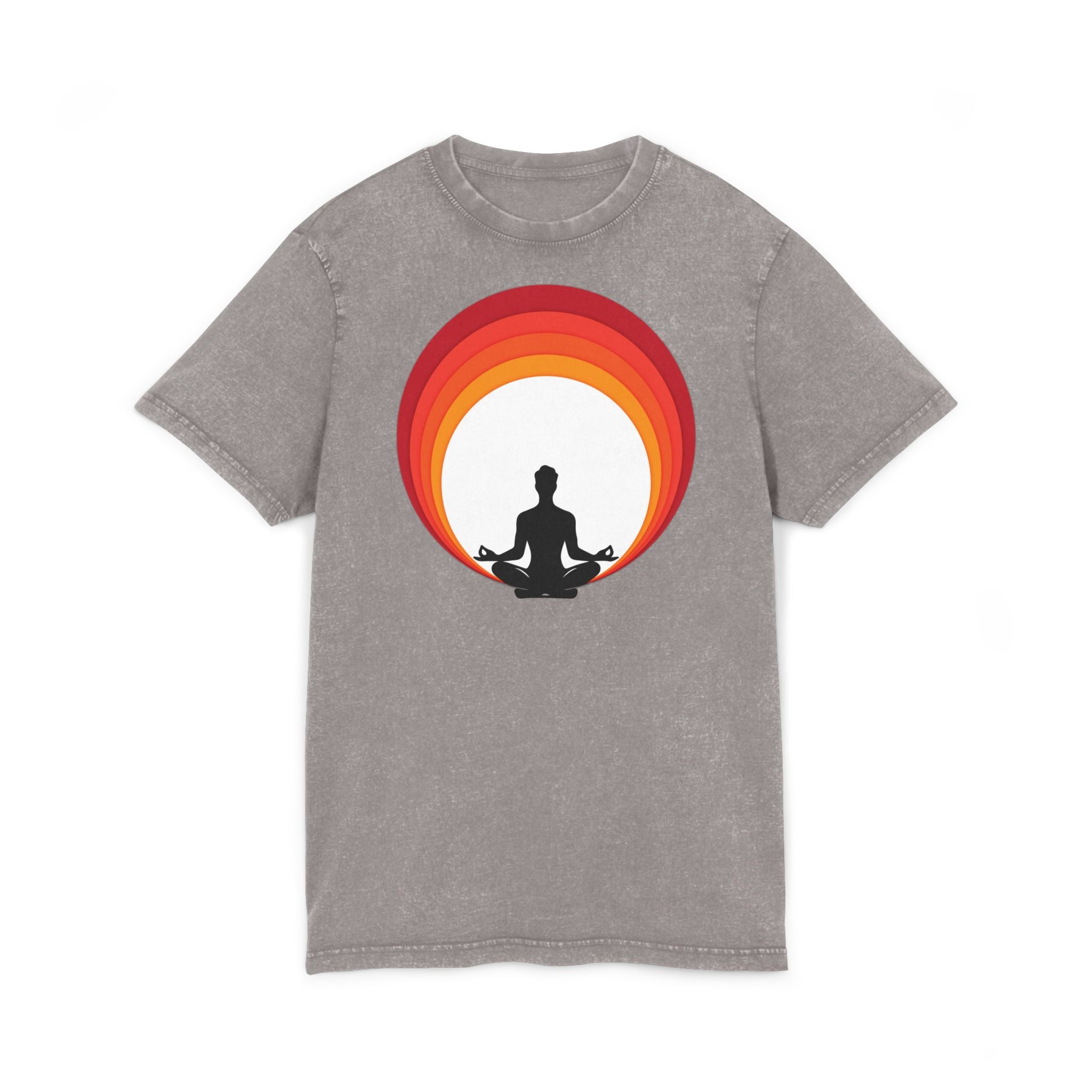 ✨ Let your outfit reflect your inner peace. Meditation Acid Washed Tee, Vintage Yoga Shirt, Relaxation Apparel, Gift for Mindfulness, Bohemian T-Shirt - Metamorphosis Creations