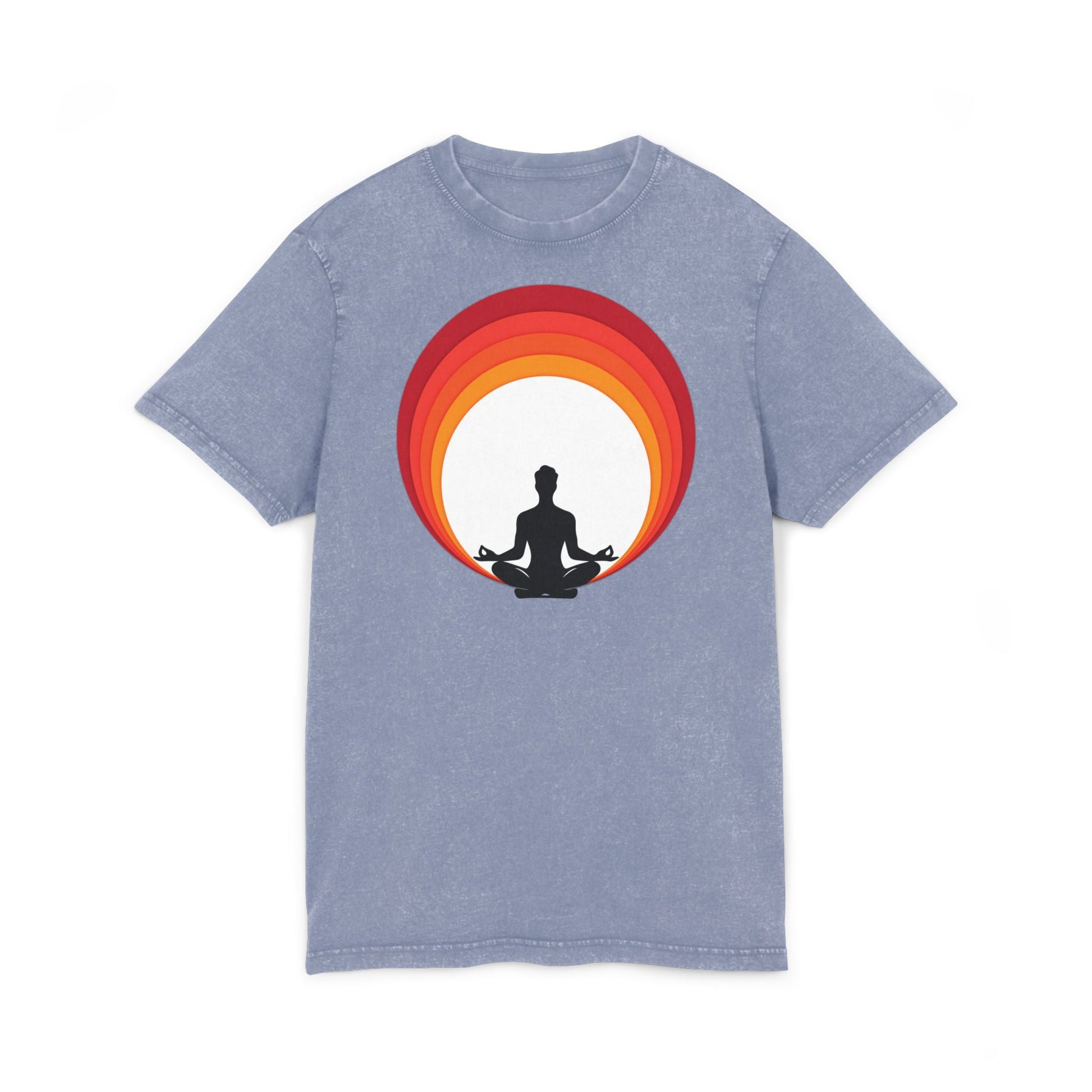 ✨ Let your outfit reflect your inner peace. Meditation Acid Washed Tee, Vintage Yoga Shirt, Relaxation Apparel, Gift for Mindfulness, Bohemian T-Shirt - Metamorphosis Creations
