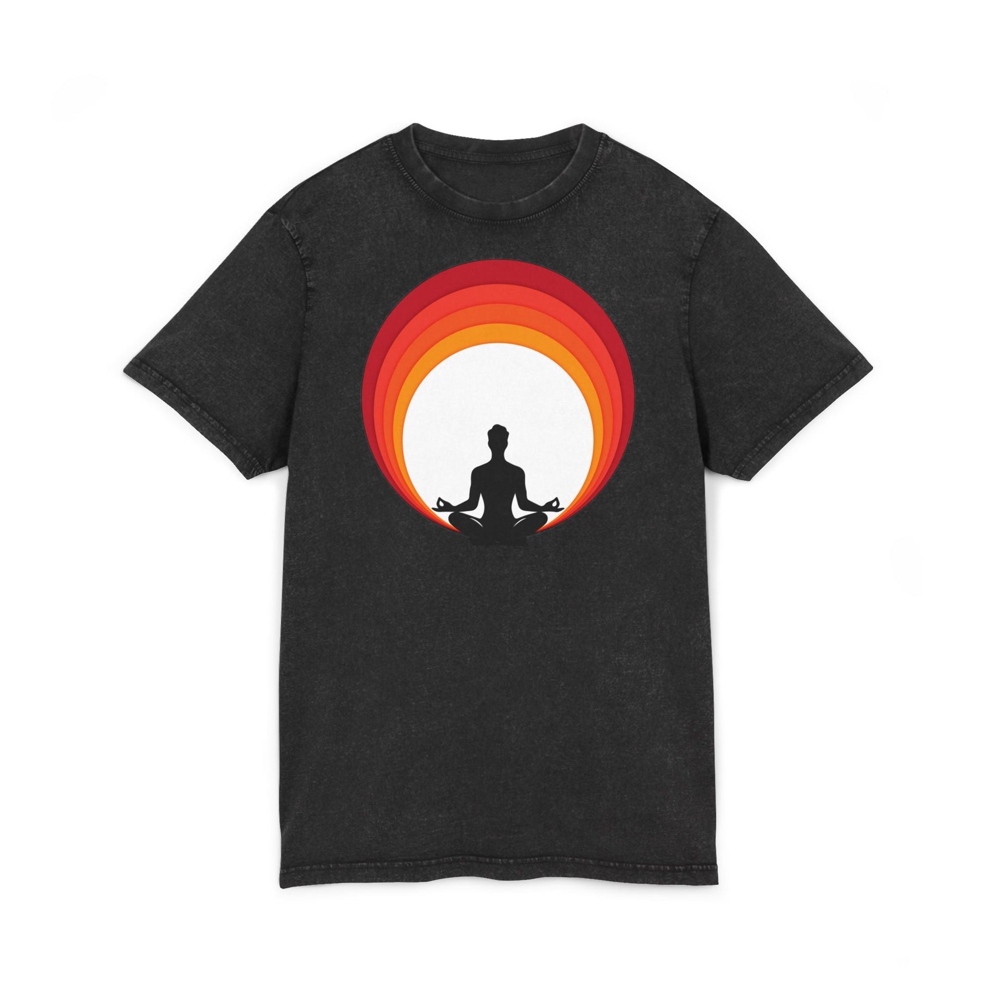 ✨ Let your outfit reflect your inner peace. Meditation Acid Washed Tee, Vintage Yoga Shirt, Relaxation Apparel, Gift for Mindfulness, Bohemian T-Shirt - Metamorphosis Creations