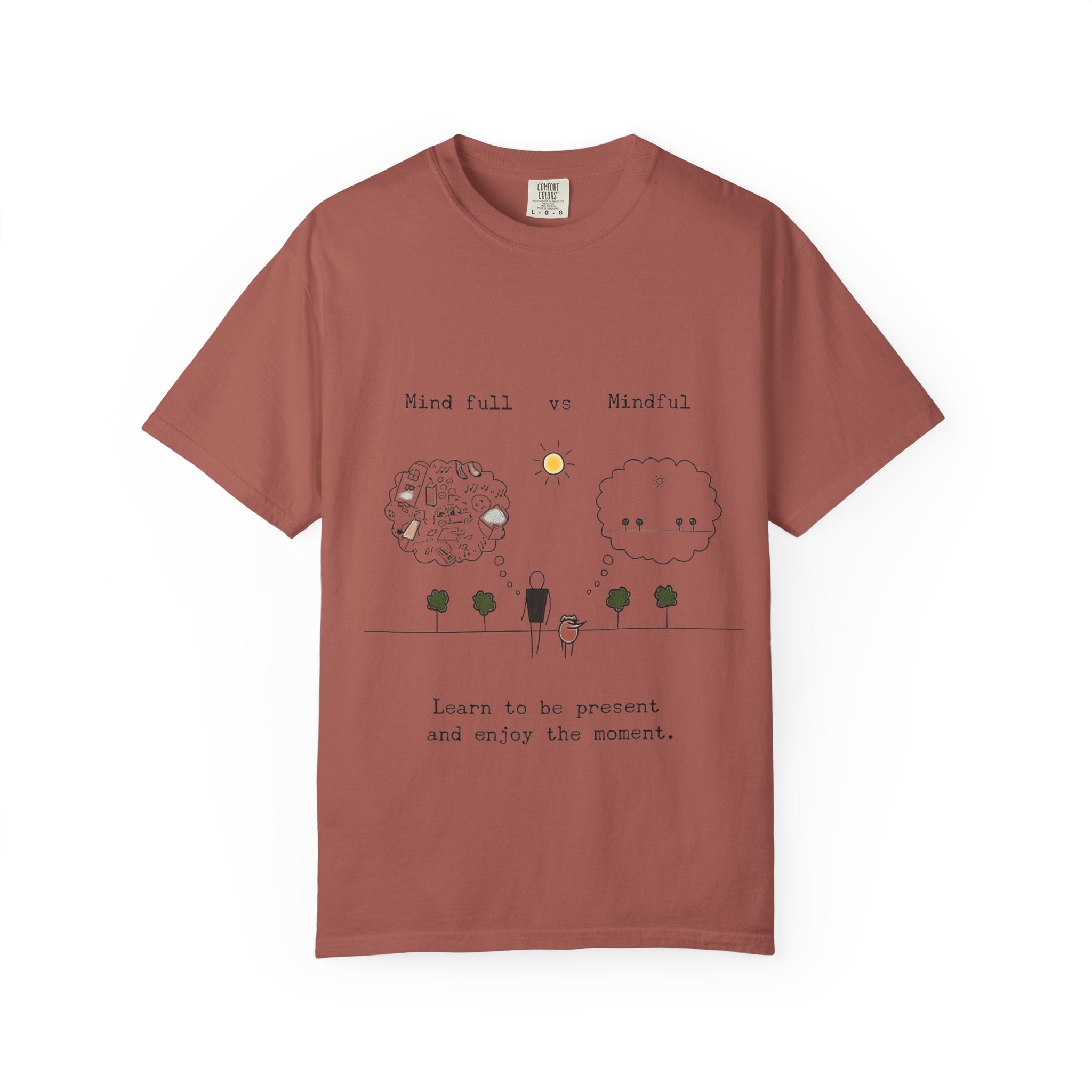 Let your outfit reflect your inner peace. Mindful Living T-Shirt Unisex Tee for Mindfulness, Self - Care, Gift for Yogis, Relaxed Vibe, - Metamorphosis Creations