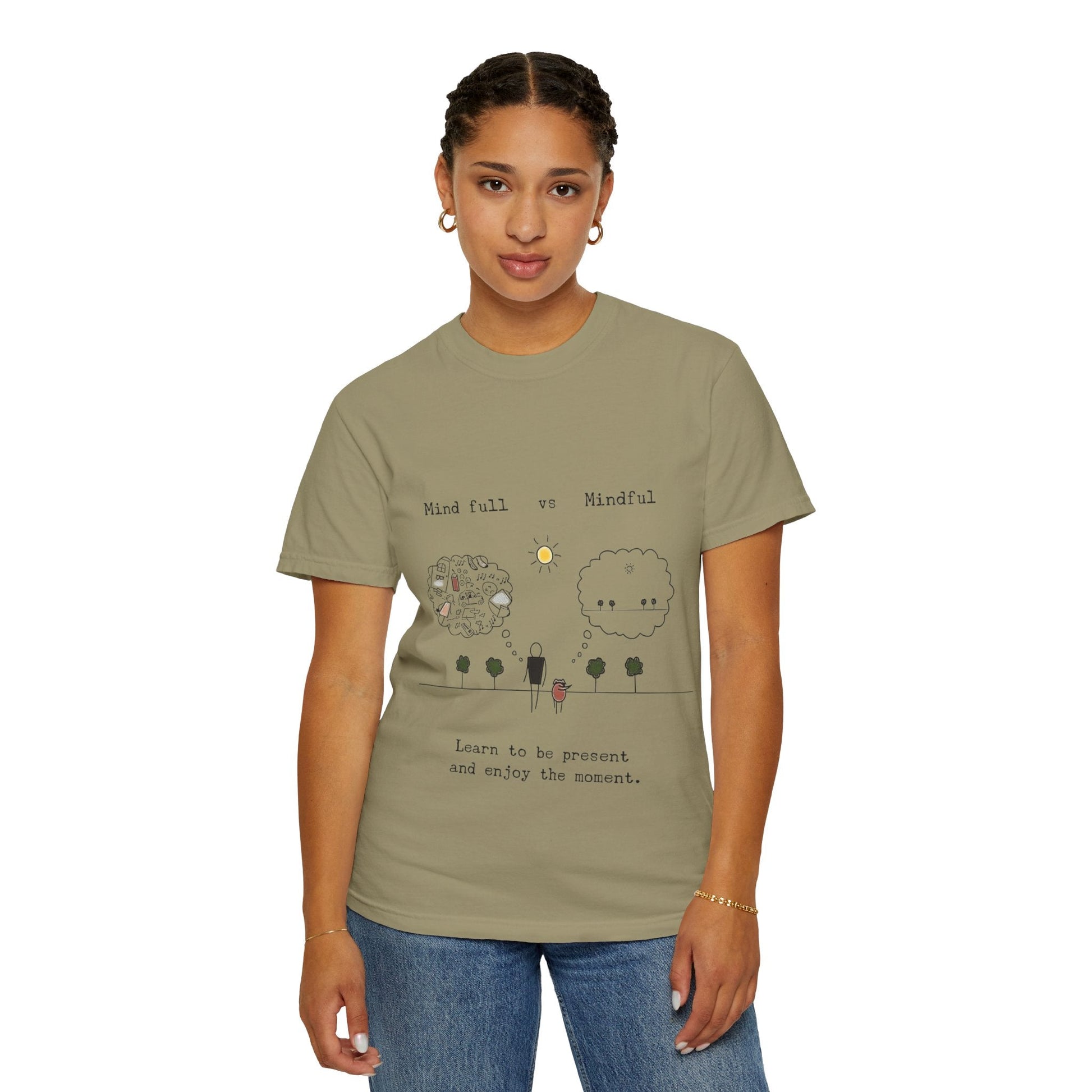 Let your outfit reflect your inner peace. Mindful Living T-Shirt Unisex Tee for Mindfulness, Self - Care, Gift for Yogis, Relaxed Vibe, - Metamorphosis Creations