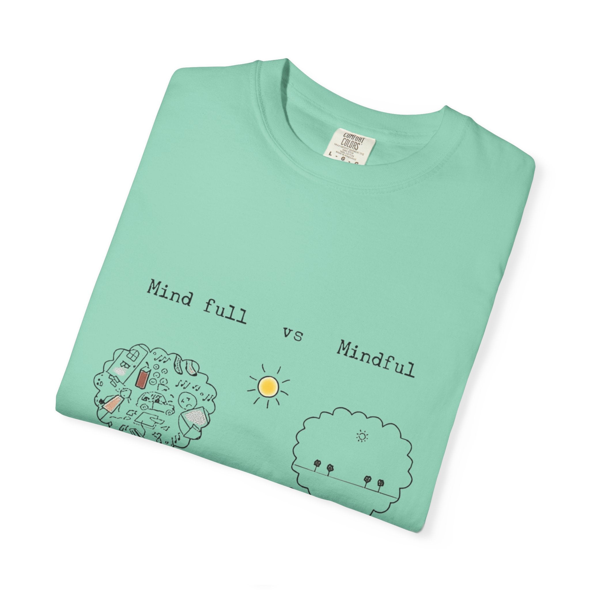 Let your outfit reflect your inner peace. Mindful Living T-Shirt Unisex Tee for Mindfulness, Self - Care, Gift for Yogis, Relaxed Vibe, - Metamorphosis Creations