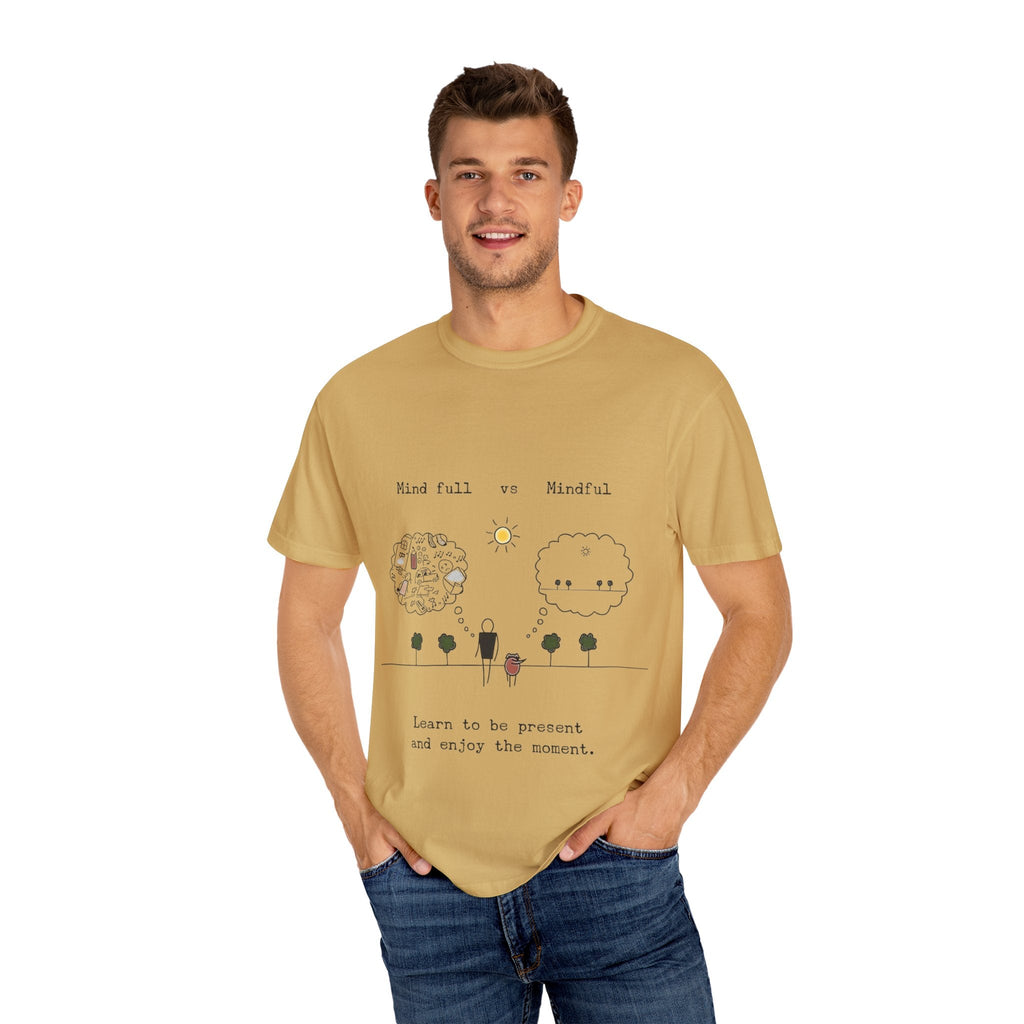 Let your outfit reflect your inner peace. Mindful Living T-Shirt Unisex Tee for Mindfulness, Self - Care, Gift for Yogis, Relaxed Vibe, - Metamorphosis Creations