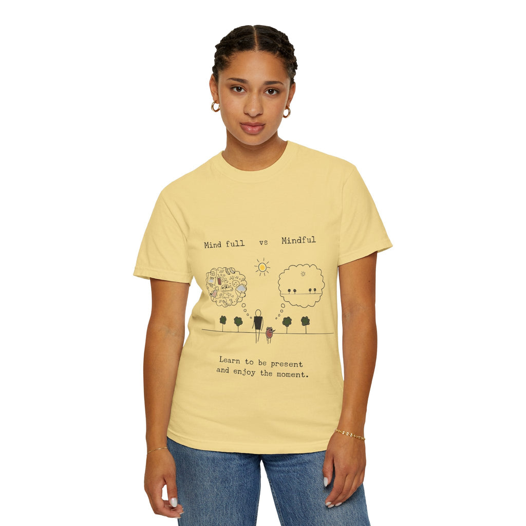 Let your outfit reflect your inner peace. Mindful Living T-Shirt Unisex Tee for Mindfulness, Self - Care, Gift for Yogis, Relaxed Vibe, - Metamorphosis Creations