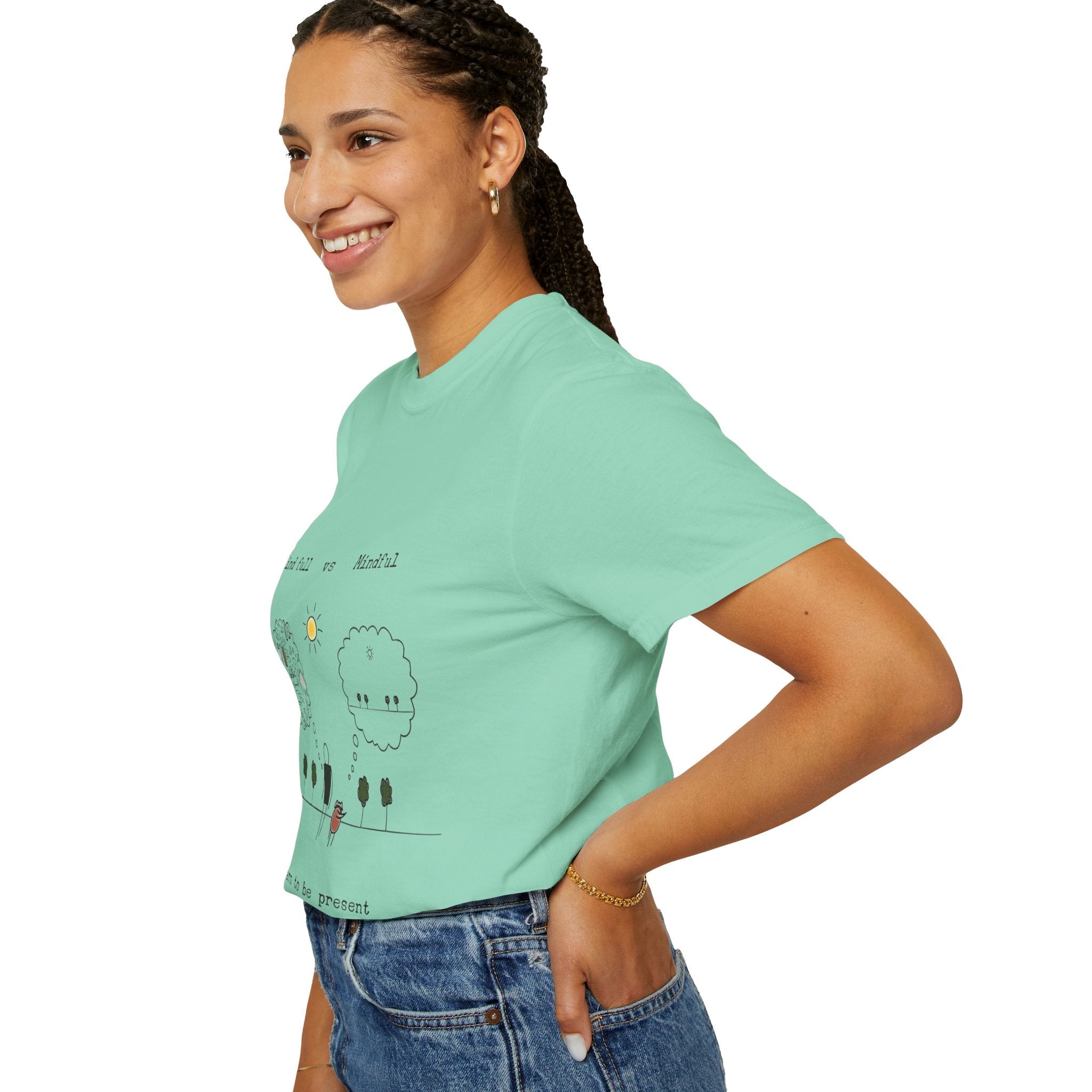 Let your outfit reflect your inner peace. Mindful Living T-Shirt Unisex Tee for Mindfulness, Self - Care, Gift for Yogis, Relaxed Vibe, - Metamorphosis Creations