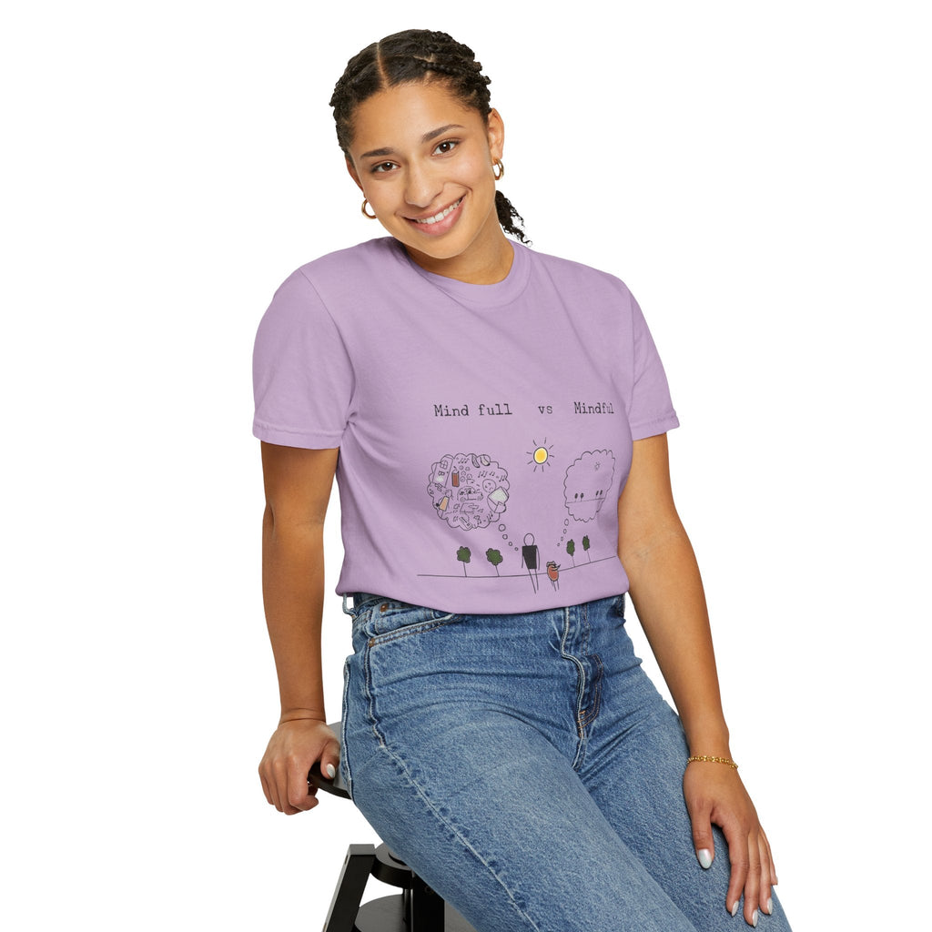 Let your outfit reflect your inner peace. Mindful Living T-Shirt Unisex Tee for Mindfulness, Self - Care, Gift for Yogis, Relaxed Vibe, - Metamorphosis Creations