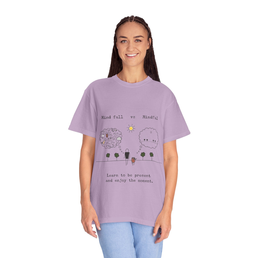 Let your outfit reflect your inner peace. Mindful Living T-Shirt Unisex Tee for Mindfulness, Self - Care, Gift for Yogis, Relaxed Vibe, - Metamorphosis Creations