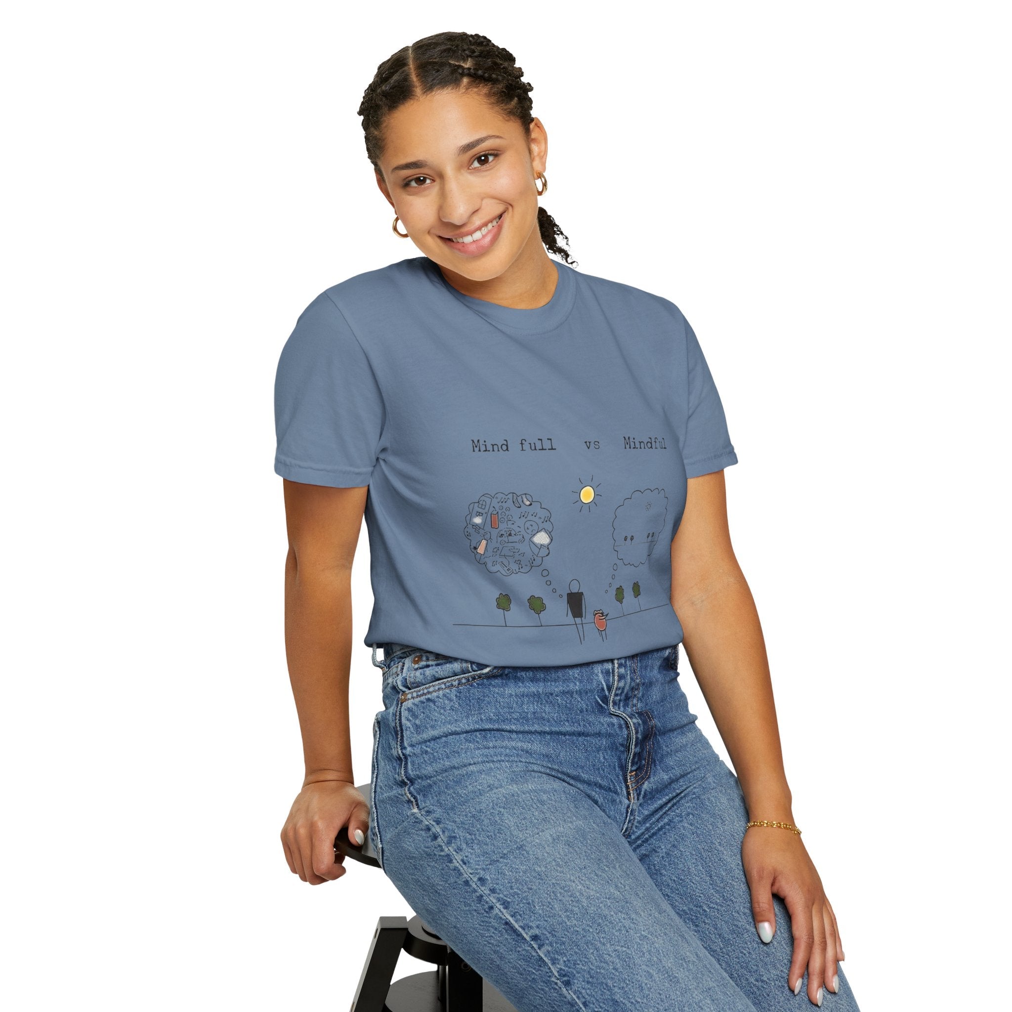 Let your outfit reflect your inner peace. Mindful Living T-Shirt Unisex Tee for Mindfulness, Self - Care, Gift for Yogis, Relaxed Vibe, - Metamorphosis Creations