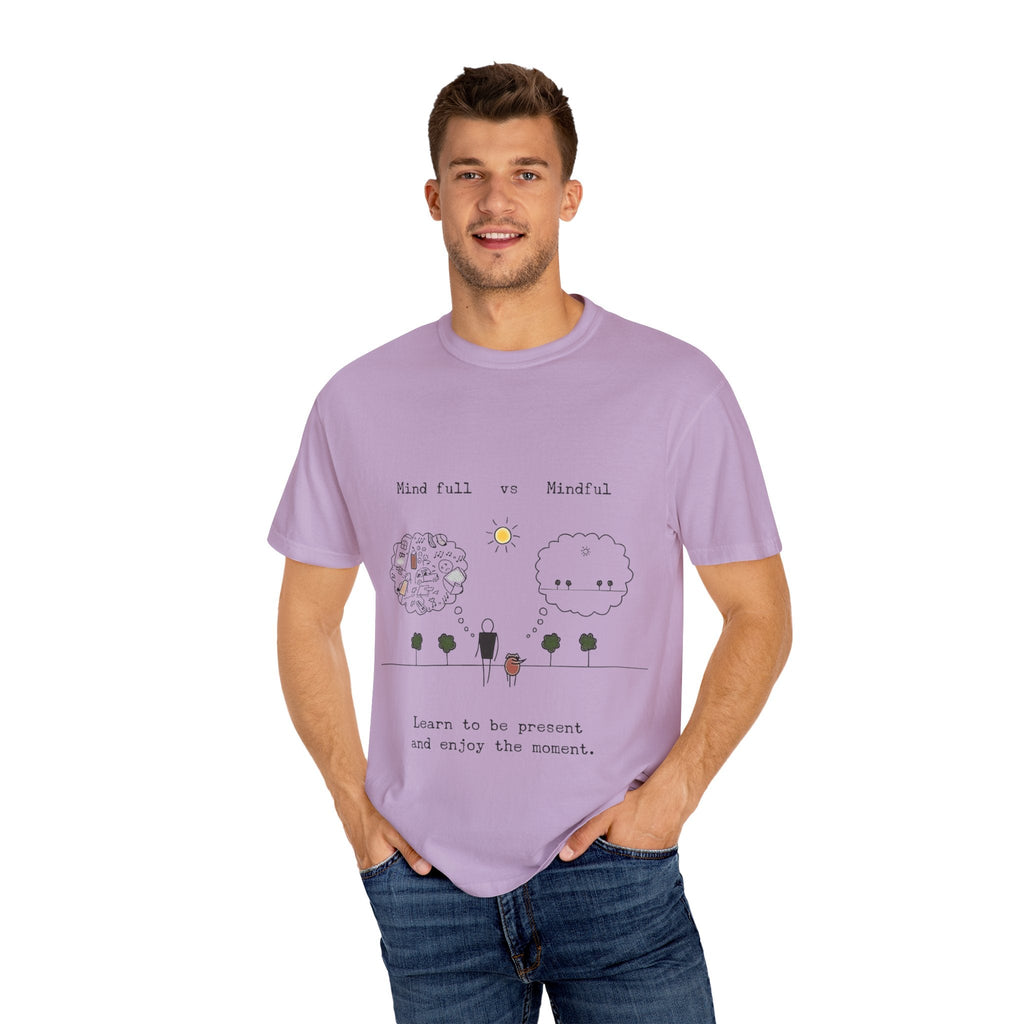Let your outfit reflect your inner peace. Mindful Living T-Shirt Unisex Tee for Mindfulness, Self - Care, Gift for Yogis, Relaxed Vibe, - Metamorphosis Creations