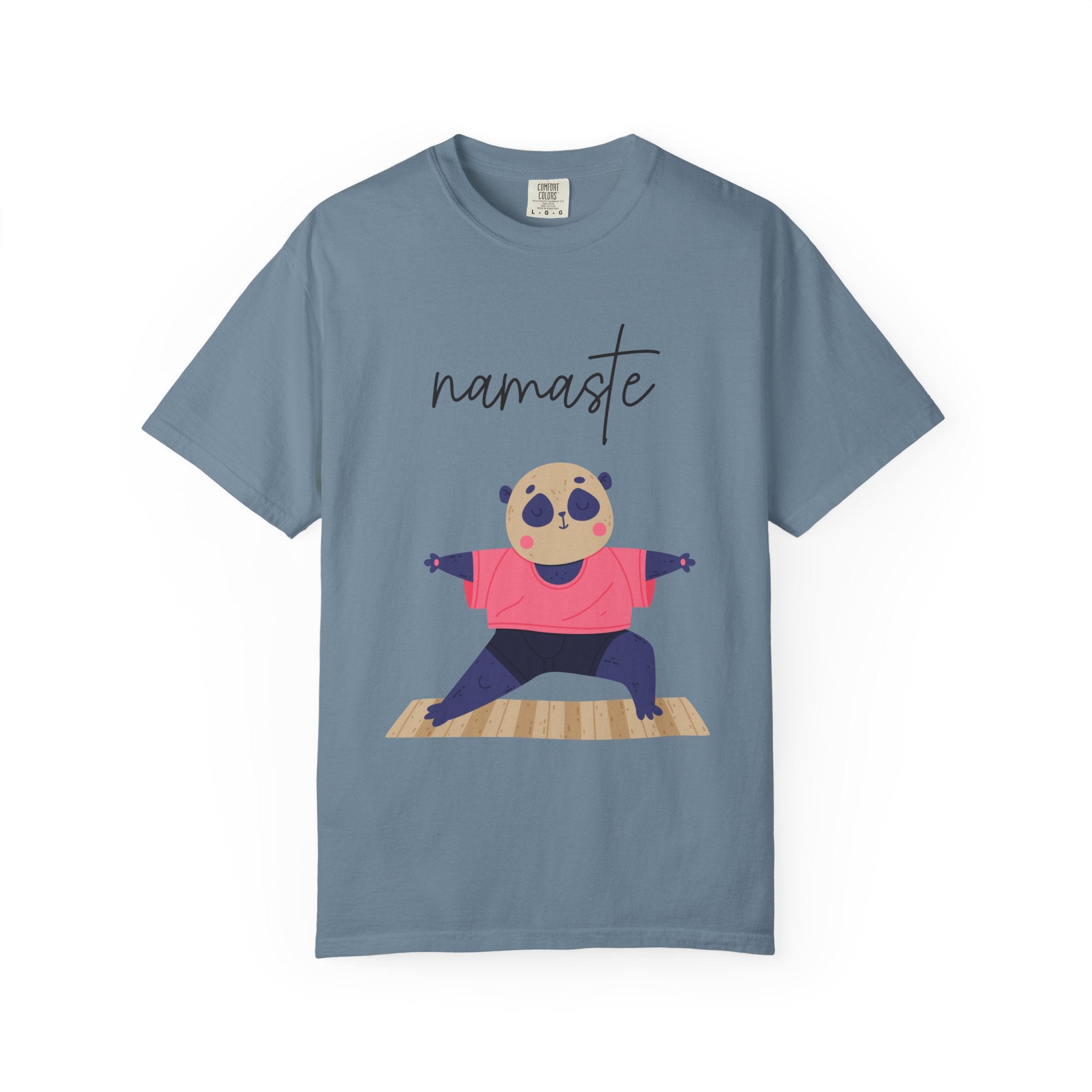 ✨ Let your outfit reflect your inner peace. Namaste Panda Unisex T-shirt, Yoga Shirt, Cute Animal Tee, Meditation Gift, Relaxation Wear, Gifts for Yogis - Metamorphosis Creations