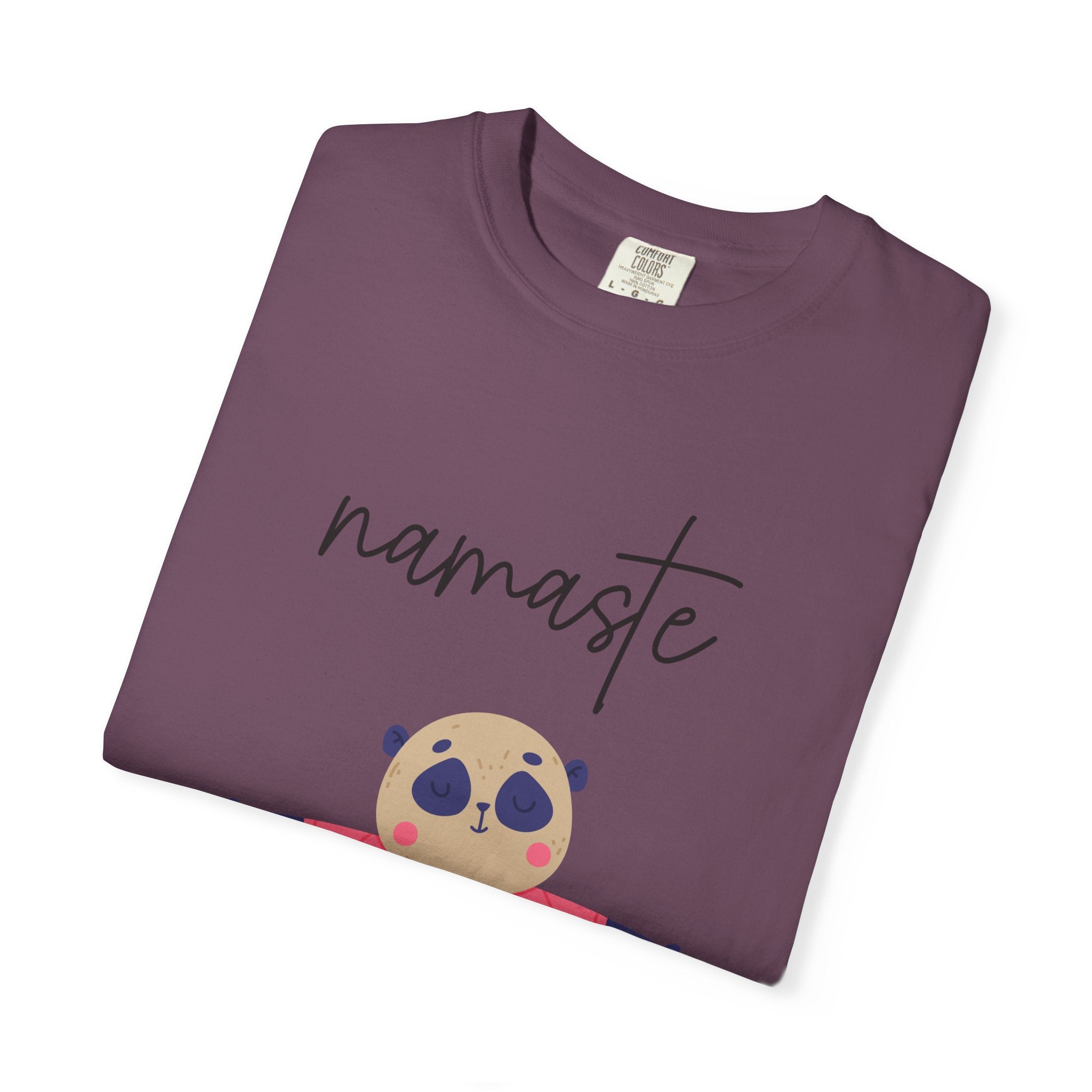 ✨ Let your outfit reflect your inner peace. Namaste Panda Unisex T-shirt, Yoga Shirt, Cute Animal Tee, Meditation Gift, Relaxation Wear, Gifts for Yogis - Metamorphosis Creations