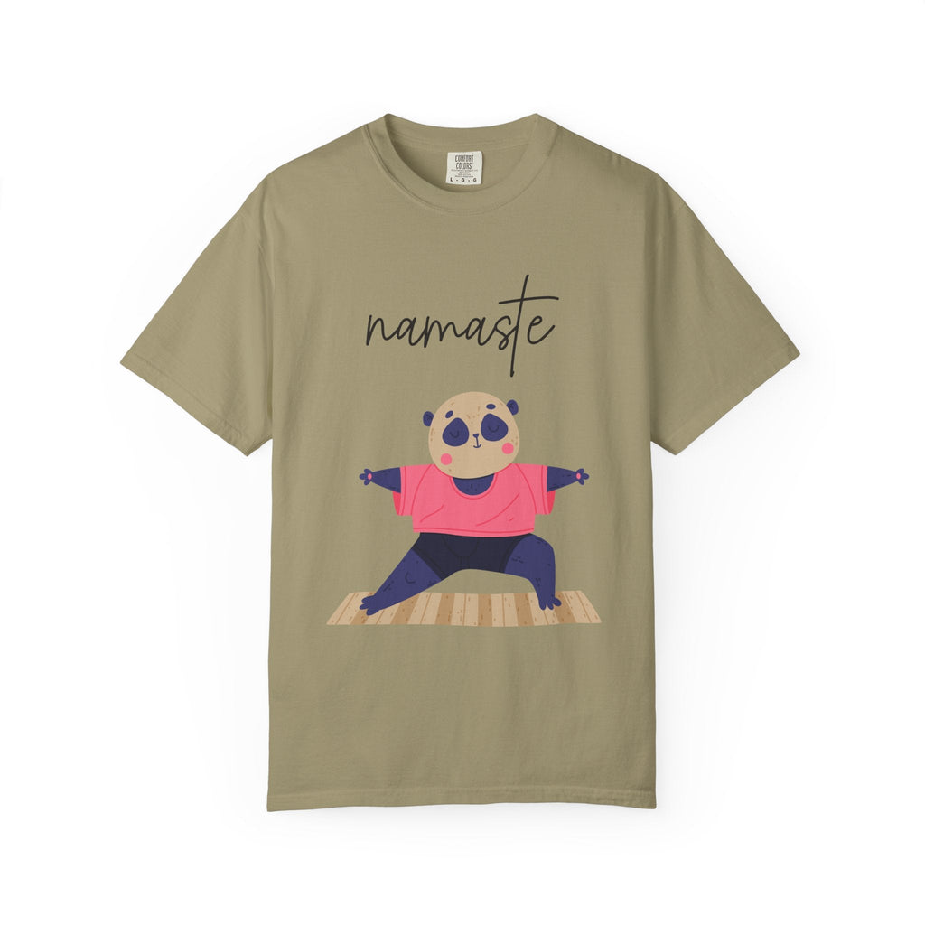 ✨ Let your outfit reflect your inner peace. Namaste Panda Unisex T-shirt, Yoga Shirt, Cute Animal Tee, Meditation Gift, Relaxation Wear, Gifts for Yogis - Metamorphosis Creations