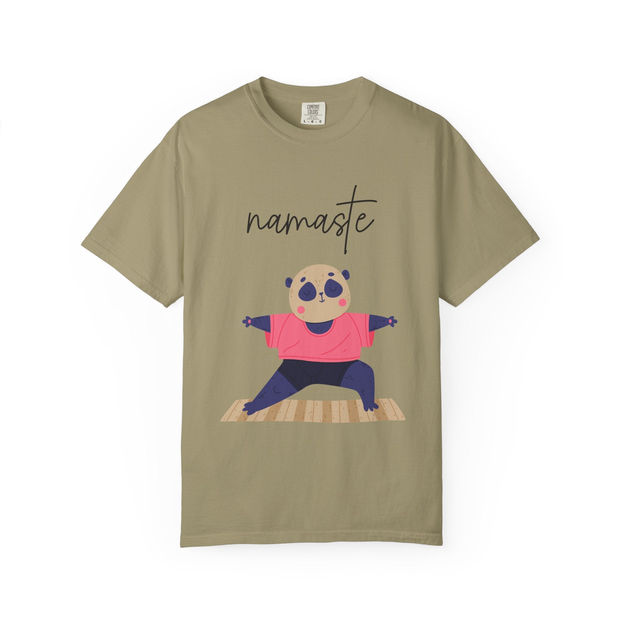 ✨ Let your outfit reflect your inner peace. Namaste Panda Unisex T-shirt, Yoga Shirt, Cute Animal Tee, Meditation Gift, Relaxation Wear, Gifts for Yogis - Metamorphosis Creations