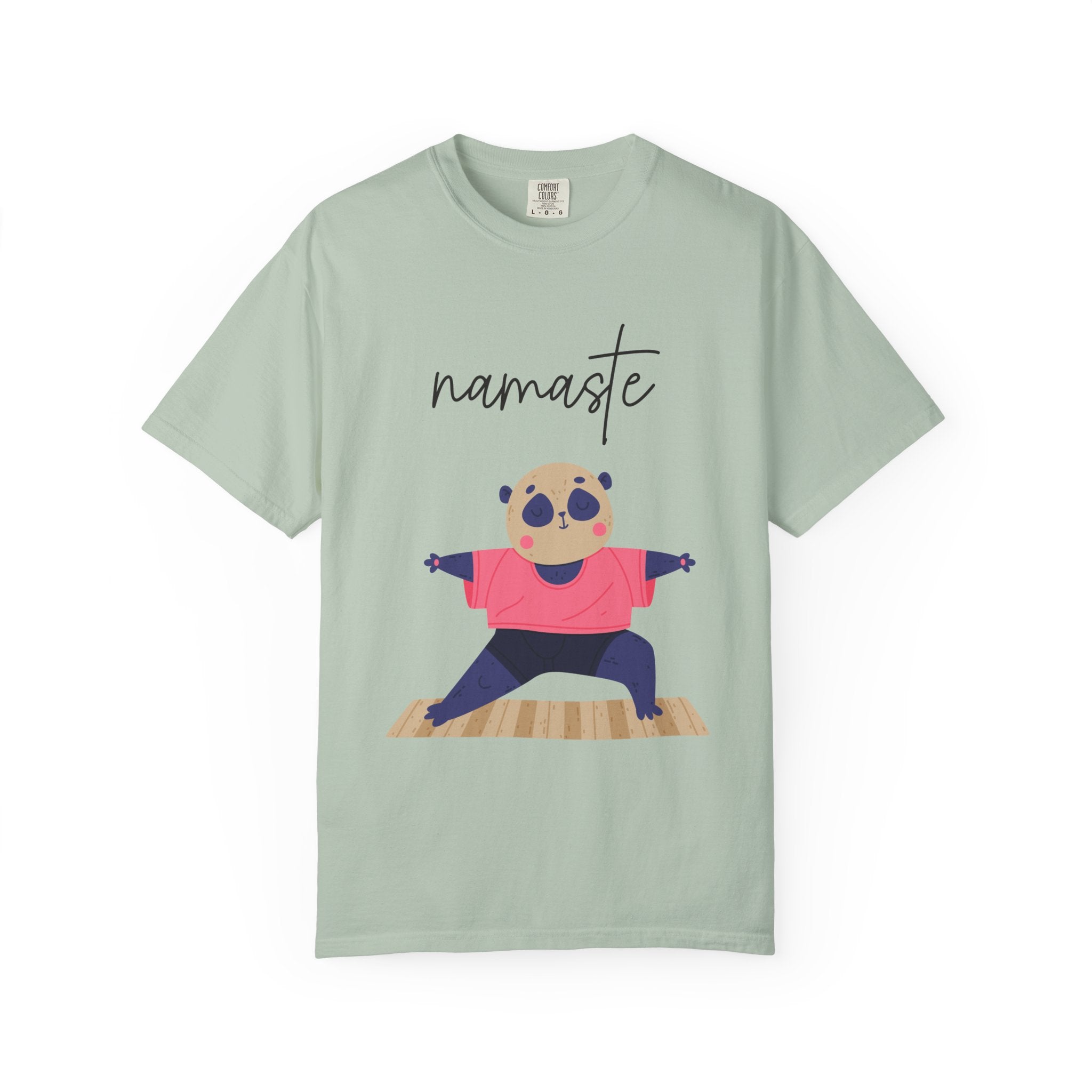 ✨ Let your outfit reflect your inner peace. Namaste Panda Unisex T-shirt, Yoga Shirt, Cute Animal Tee, Meditation Gift, Relaxation Wear, Gifts for Yogis - Metamorphosis Creations