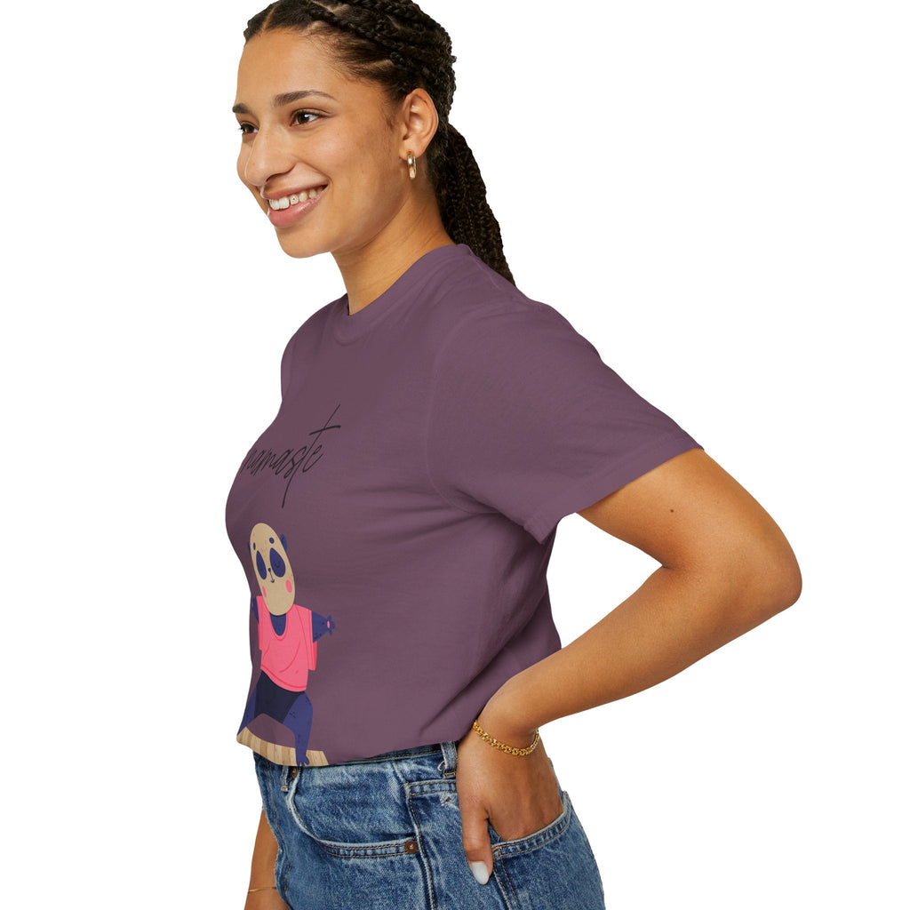 ✨ Let your outfit reflect your inner peace. Namaste Panda Unisex T-shirt, Yoga Shirt, Cute Animal Tee, Meditation Gift, Relaxation Wear, Gifts for Yogis - Metamorphosis Creations