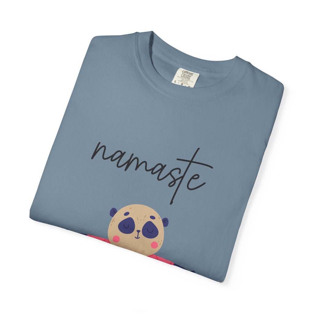 ✨ Let your outfit reflect your inner peace. Namaste Panda Unisex T-shirt, Yoga Shirt, Cute Animal Tee, Meditation Gift, Relaxation Wear, Gifts for Yogis - Metamorphosis Creations