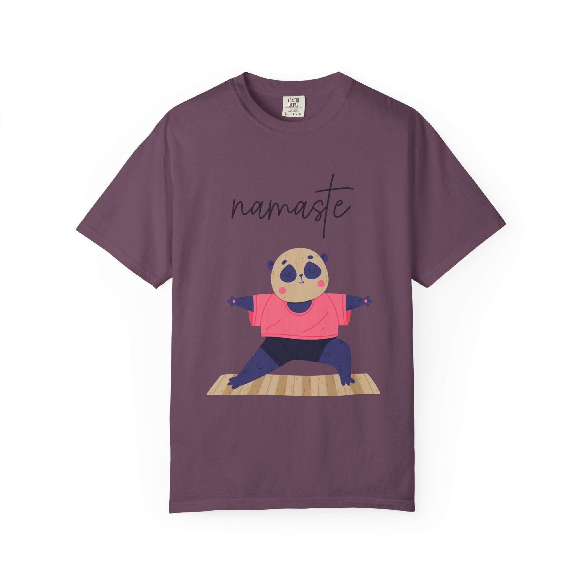 ✨ Let your outfit reflect your inner peace. Namaste Panda Unisex T-shirt, Yoga Shirt, Cute Animal Tee, Meditation Gift, Relaxation Wear, Gifts for Yogis - Metamorphosis Creations