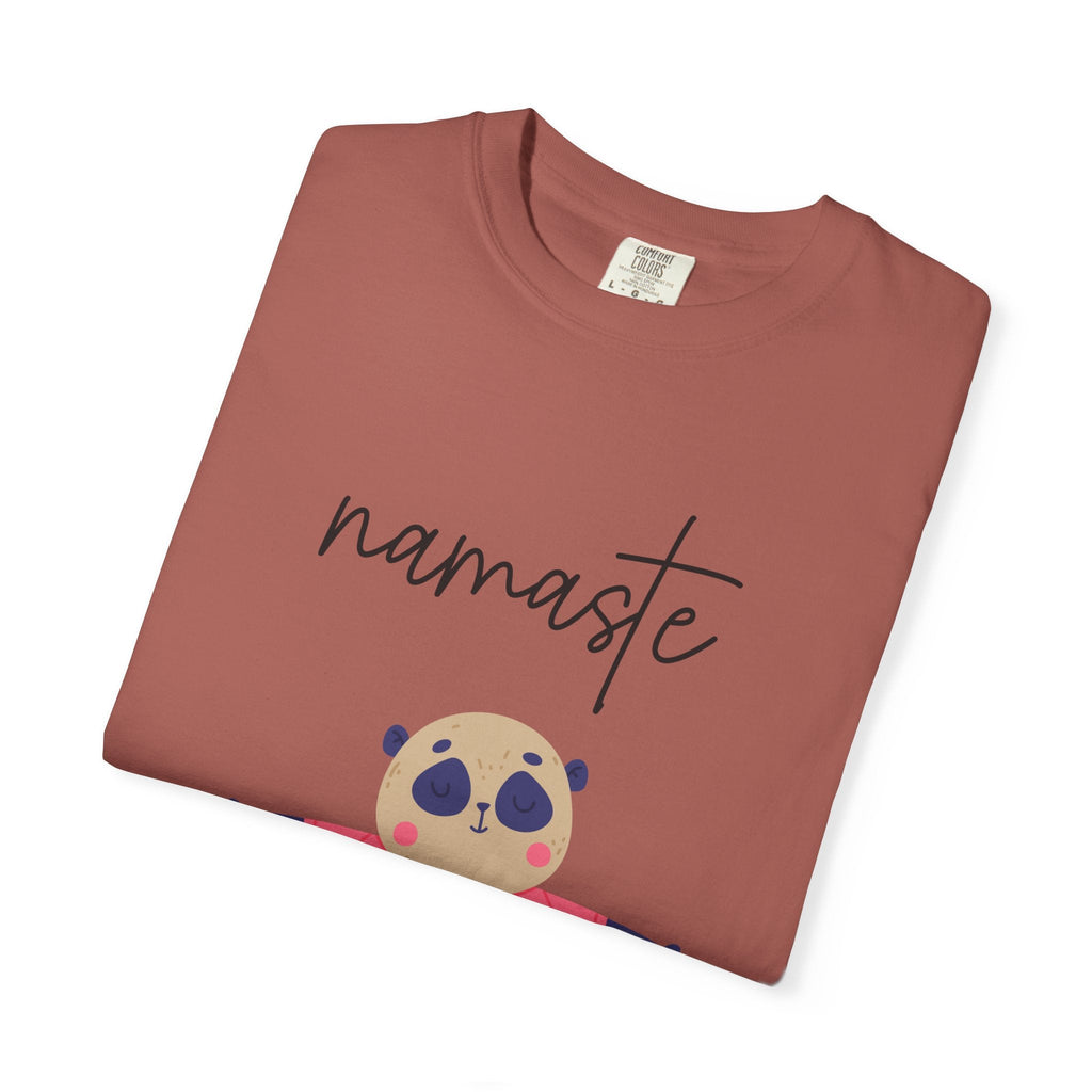 ✨ Let your outfit reflect your inner peace. Namaste Panda Unisex T-shirt, Yoga Shirt, Cute Animal Tee, Meditation Gift, Relaxation Wear, Gifts for Yogis - Metamorphosis Creations