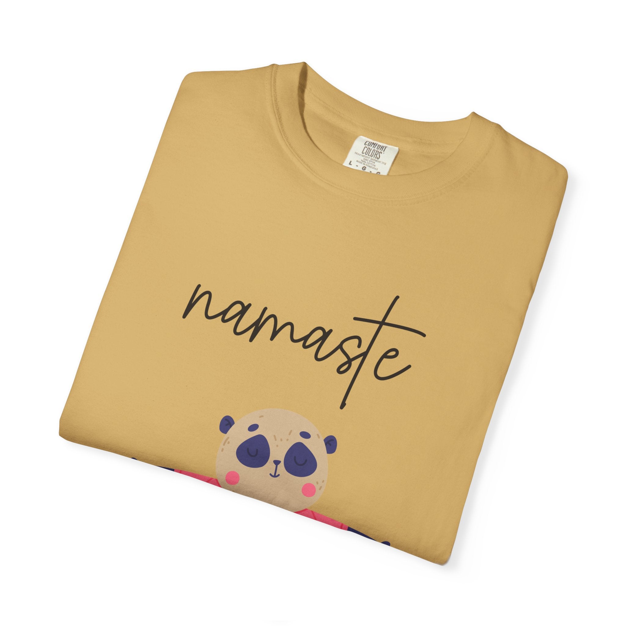 ✨ Let your outfit reflect your inner peace. Namaste Panda Unisex T-shirt, Yoga Shirt, Cute Animal Tee, Meditation Gift, Relaxation Wear, Gifts for Yogis - Metamorphosis Creations