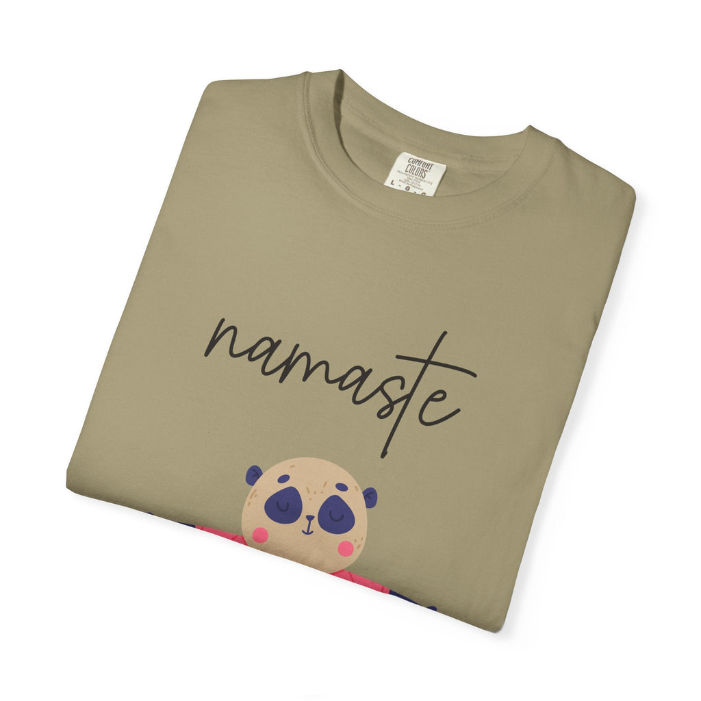 ✨ Let your outfit reflect your inner peace. Namaste Panda Unisex T-shirt, Yoga Shirt, Cute Animal Tee, Meditation Gift, Relaxation Wear, Gifts for Yogis - Metamorphosis Creations