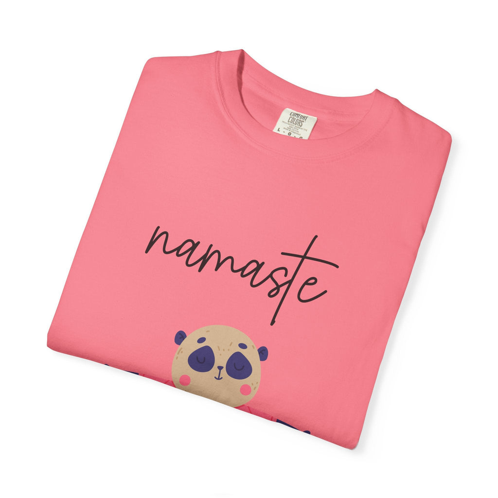 ✨ Let your outfit reflect your inner peace. Namaste Panda Unisex T-shirt, Yoga Shirt, Cute Animal Tee, Meditation Gift, Relaxation Wear, Gifts for Yogis - Metamorphosis Creations